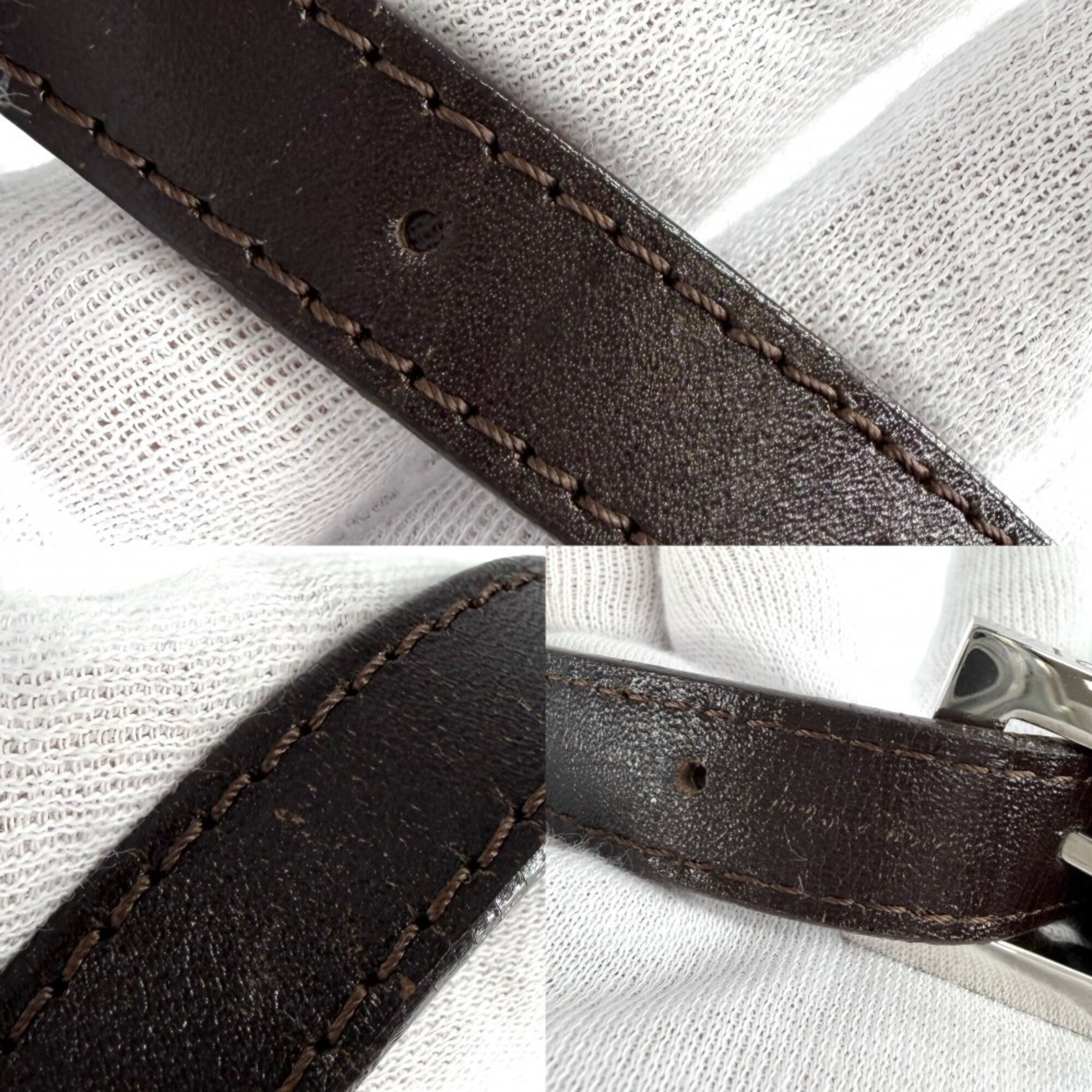 Fendi Zucca Brown Canvas Leather Shoulder Bag (Pre-Owned)