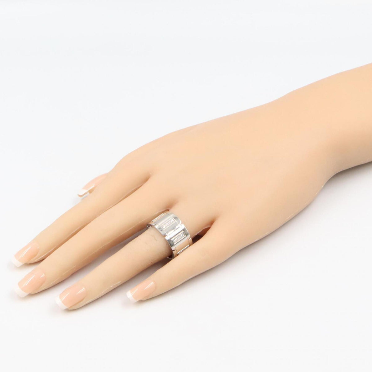 Cartier Silver Clear White Gold (18K) Band Ring (Pre-Owned)