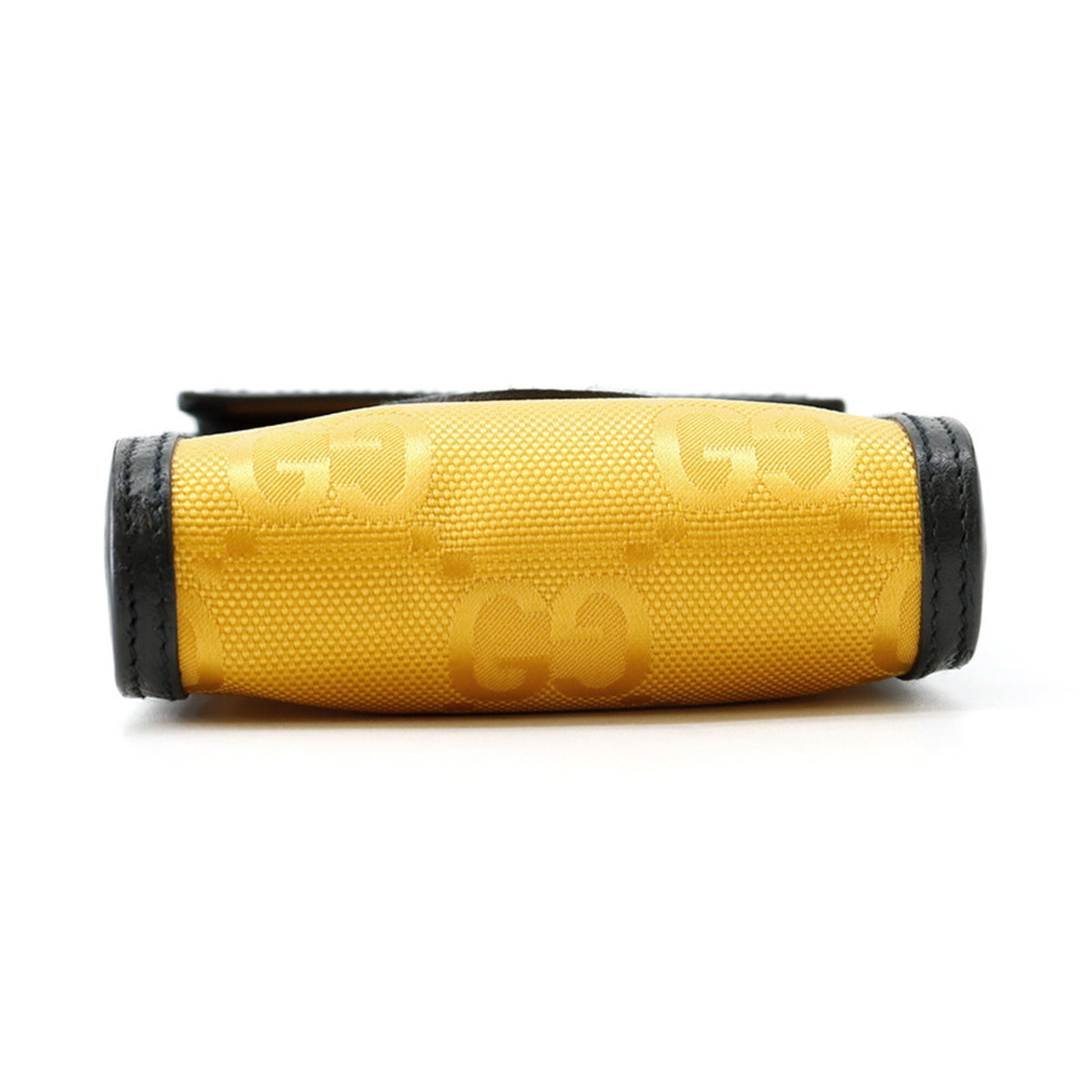 Gucci Black Yellow Canvas Leather Shoulder Bag (Pre-Owned)