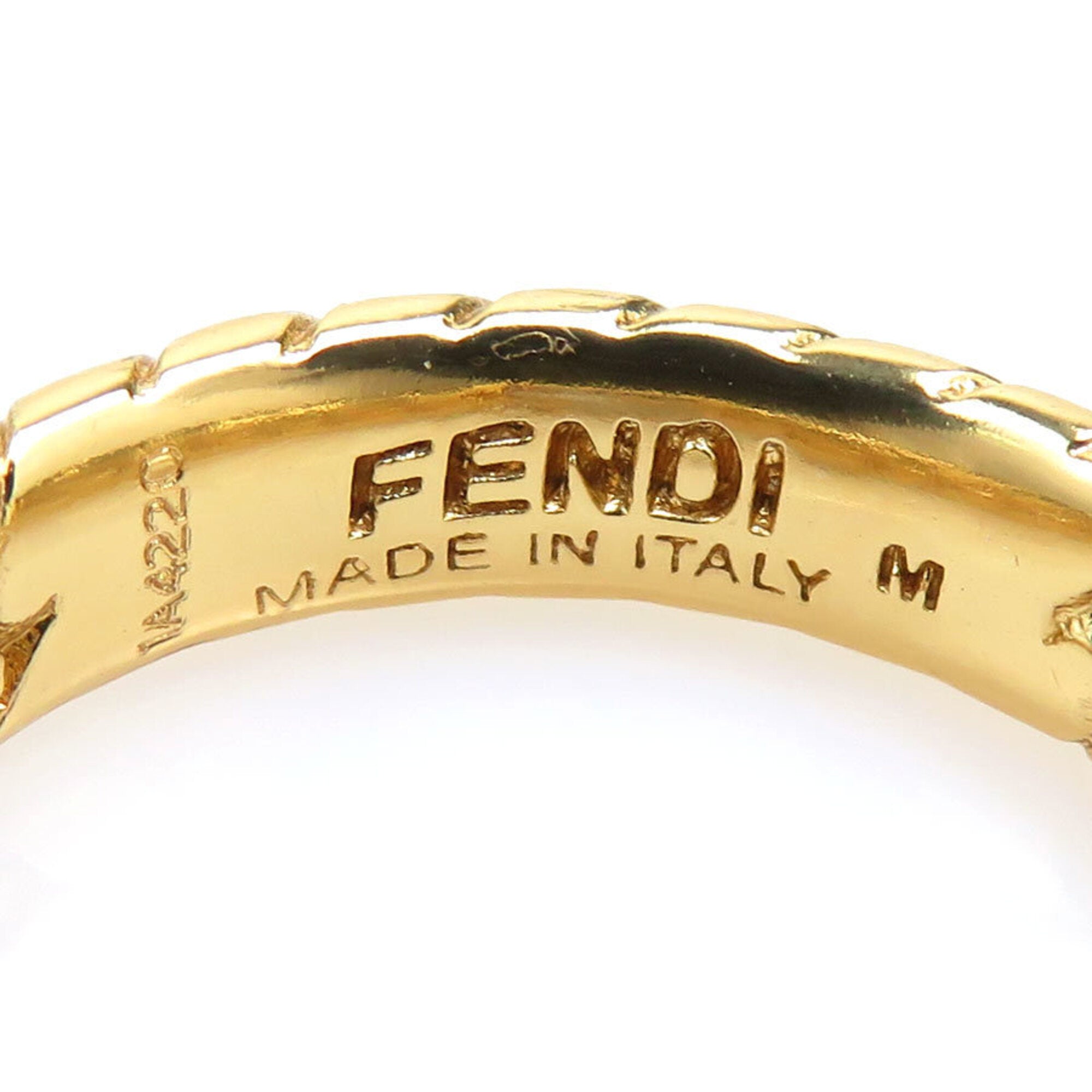 Fendi Gold Metal Band Ring (Pre-Owned)