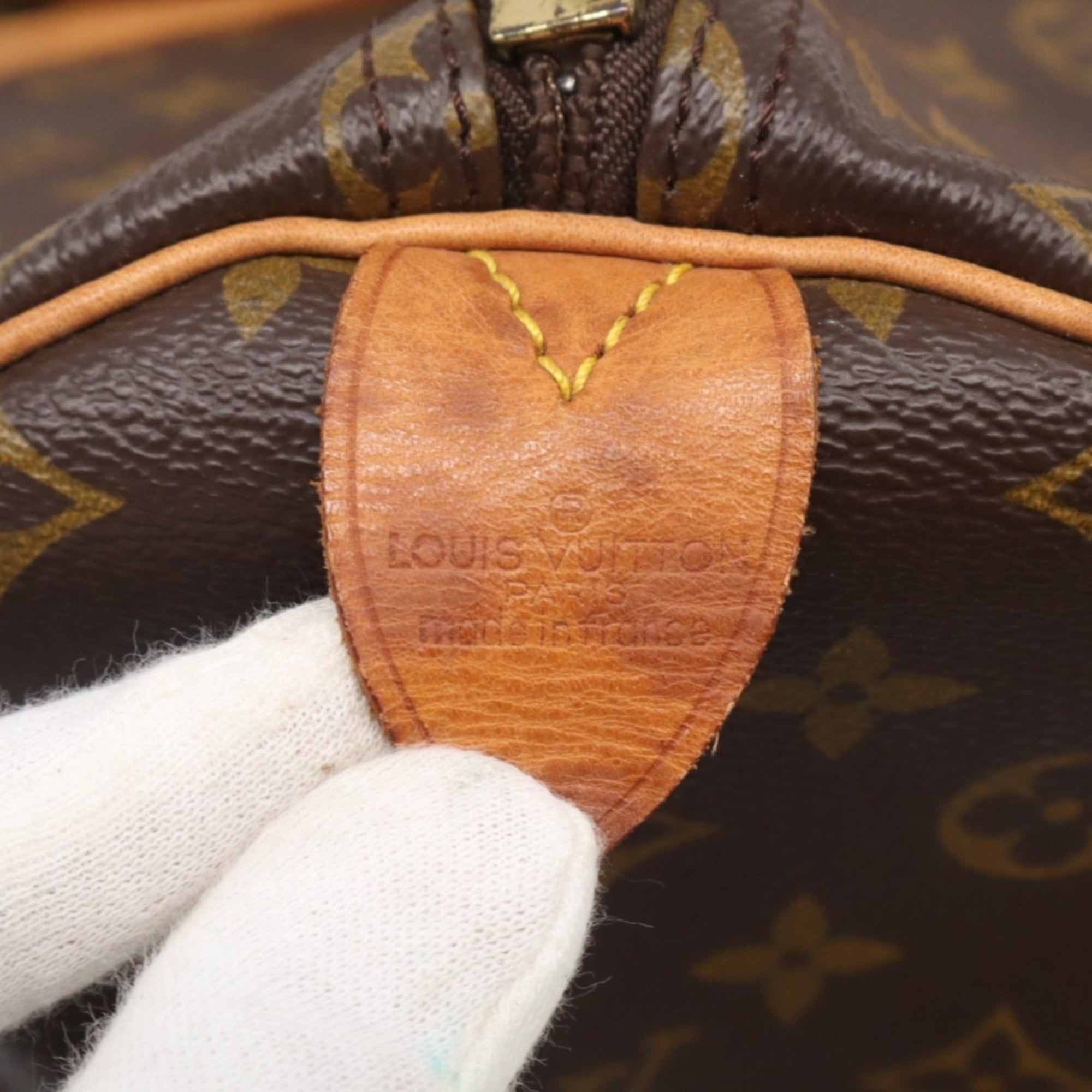Louis Vuitton Monogram Brown Coated Canvas Leather Boston Bag (Pre-Owned)
