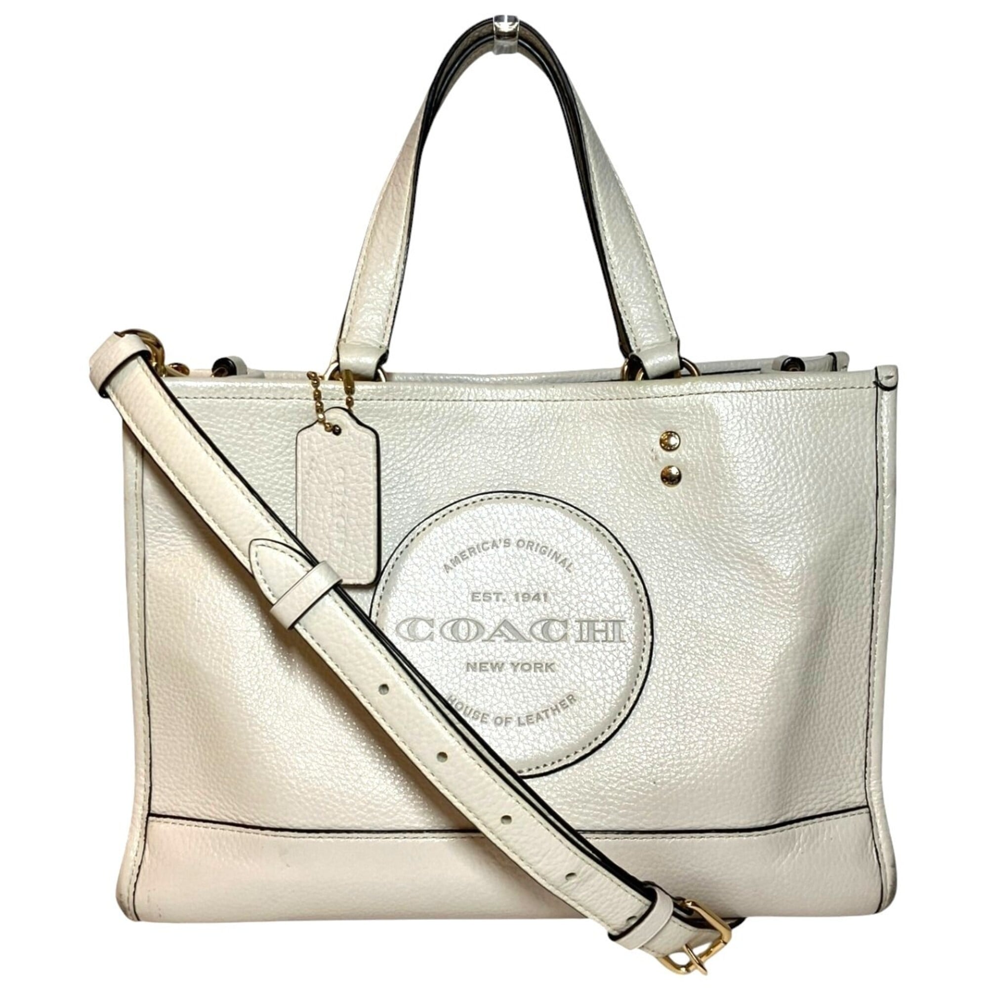 Coach White Leather Handbag (Pre-Owned)
