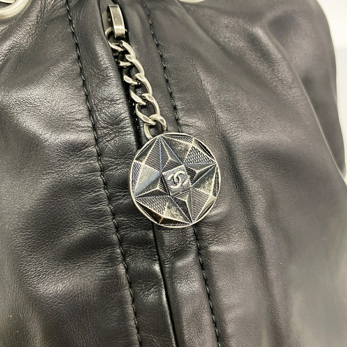 Chanel Black Leather Backpack (Pre-Owned)