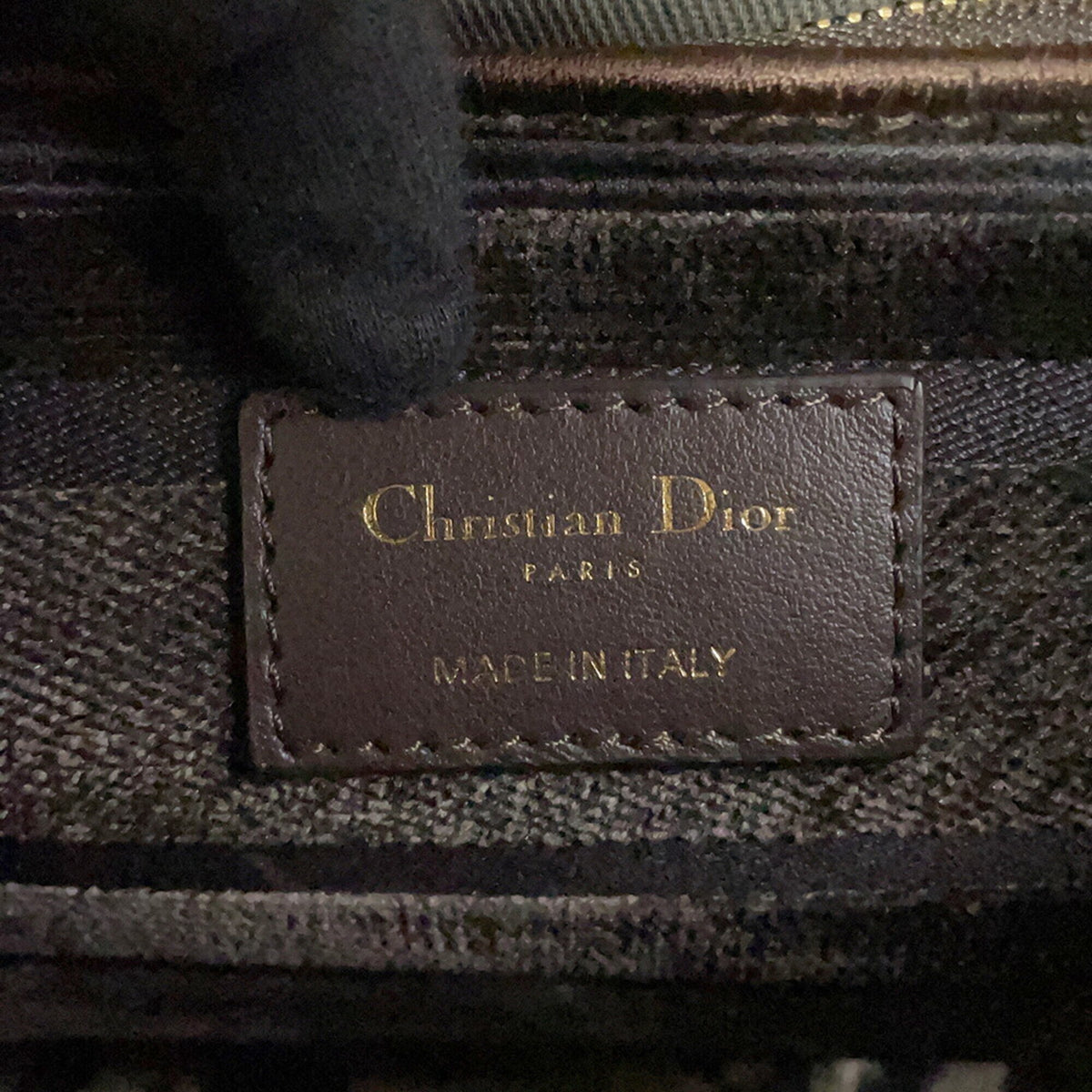 Christian Dior Brown Champagne Gold Multi-Color Velvet Handbag (Pre-Owned)