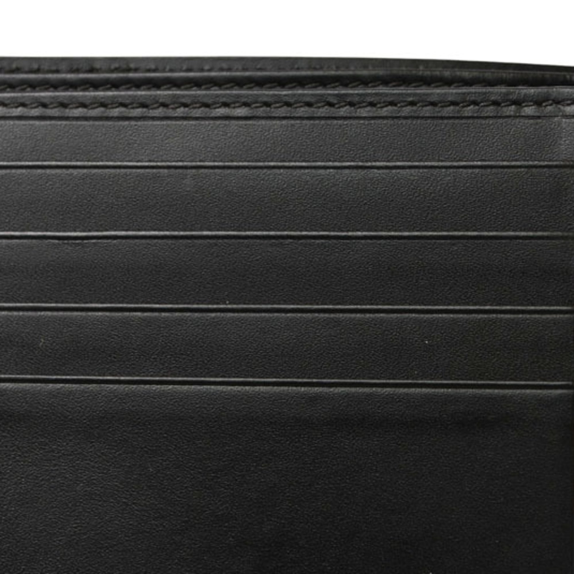 Gucci Gray Navy Red Color Pvc Wallet (Bi-Fold) (Pre-Owned)