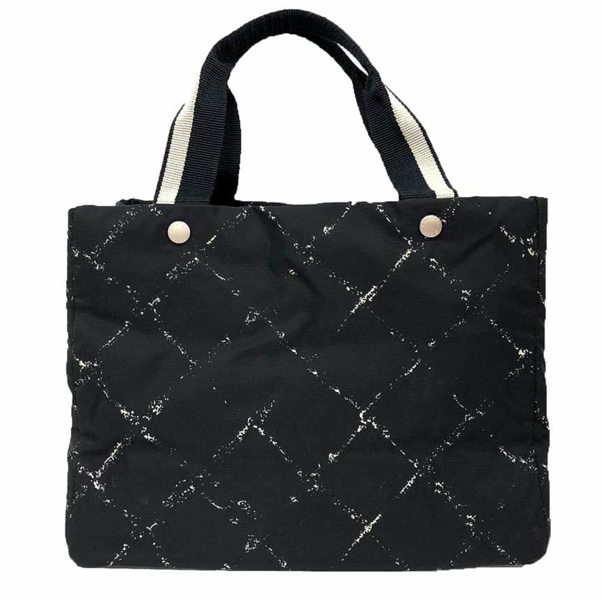 Chanel Black Nylon Canvas Tote Bag (Pre-Owned)