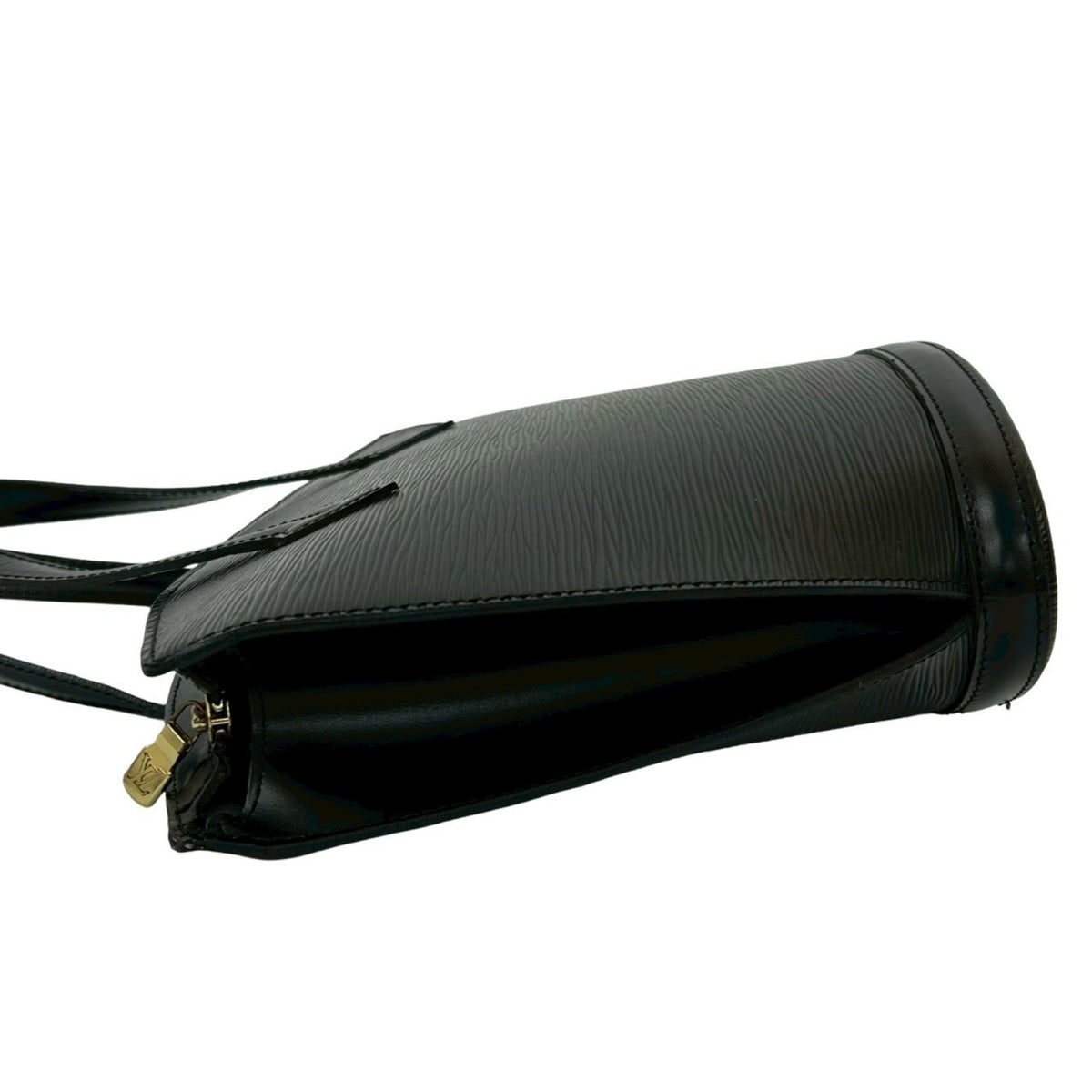 Louis Vuitton Black Leather Handbag Tote Bag (Pre-Owned)