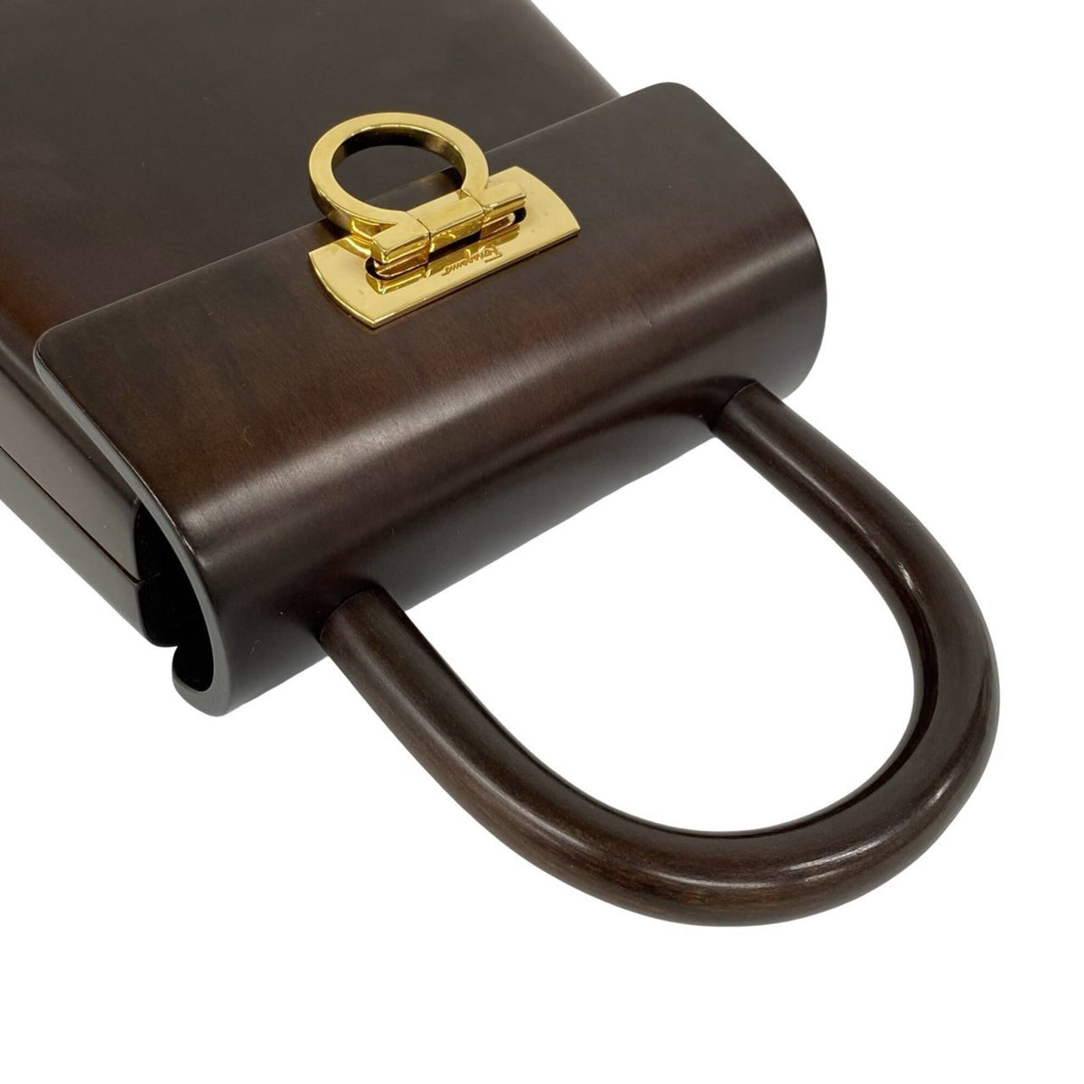 Salvatore Ferragamo Brown Wood Handbag (Pre-Owned)