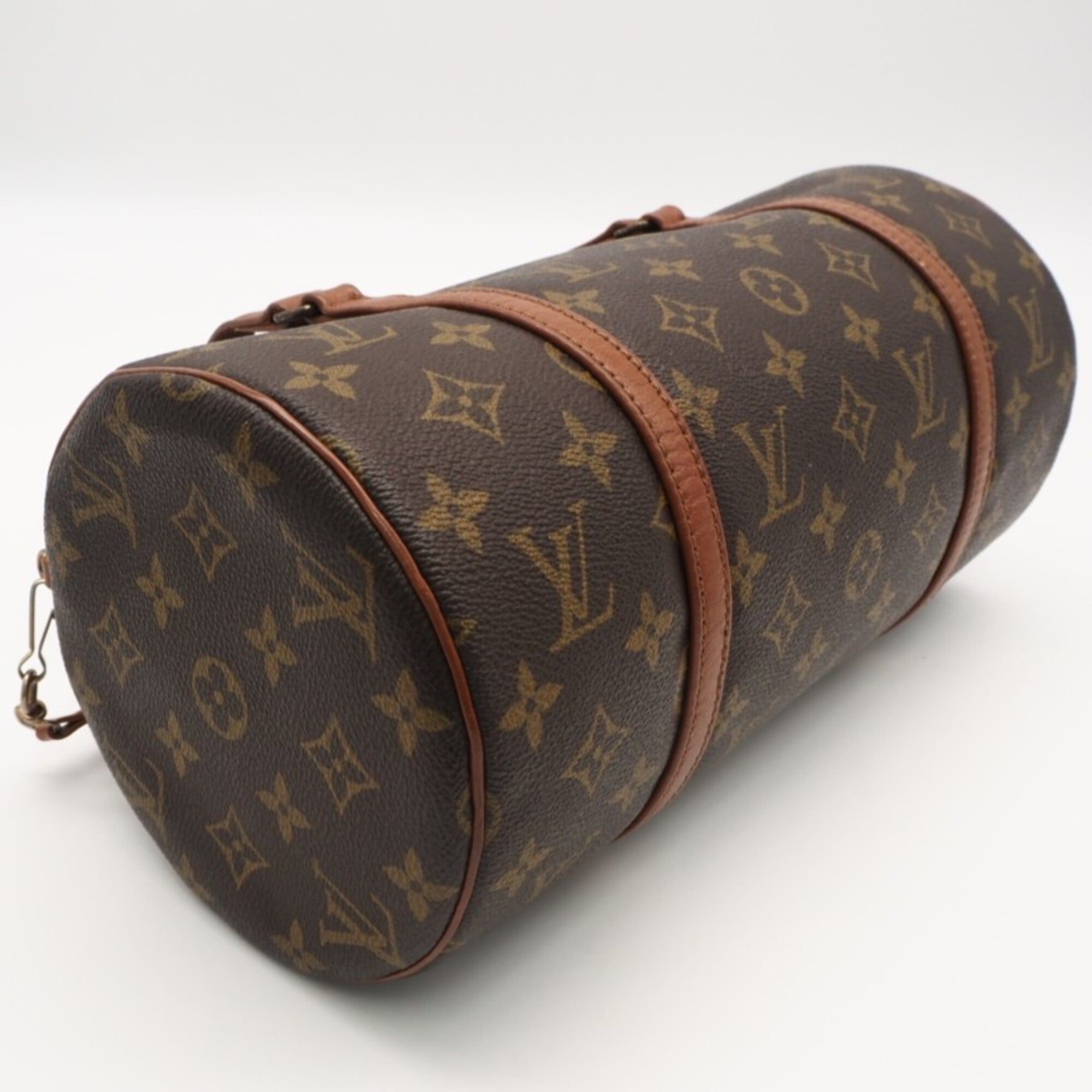 Louis Vuitton Monogram Beige Brown Coated Canvas Leather Handbag (Pre-Owned)