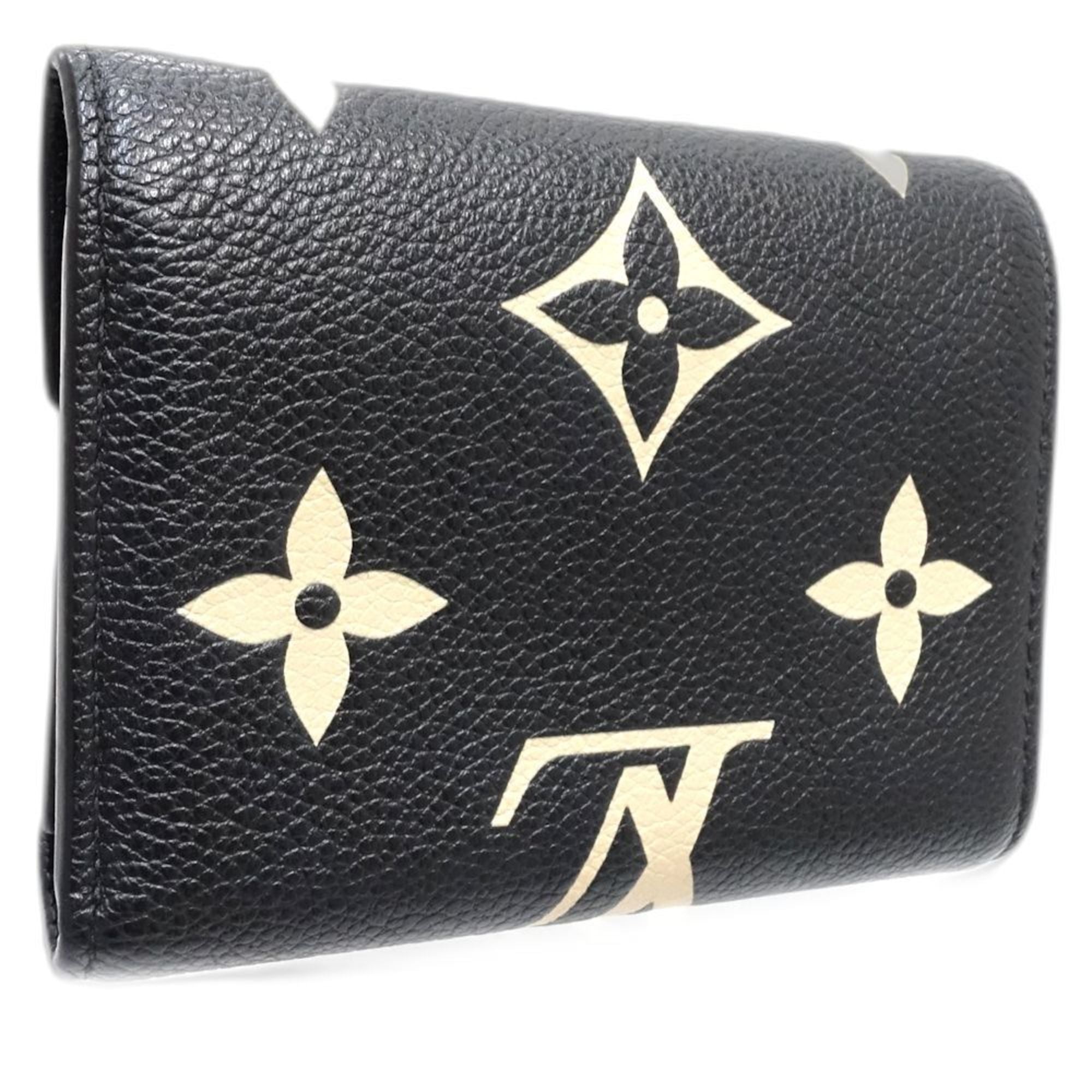 Louis Vuitton Monogram Bicolor Monogram Noir Monogram Empreinte Wallet (Tri-Fold) (Pre-Owned)