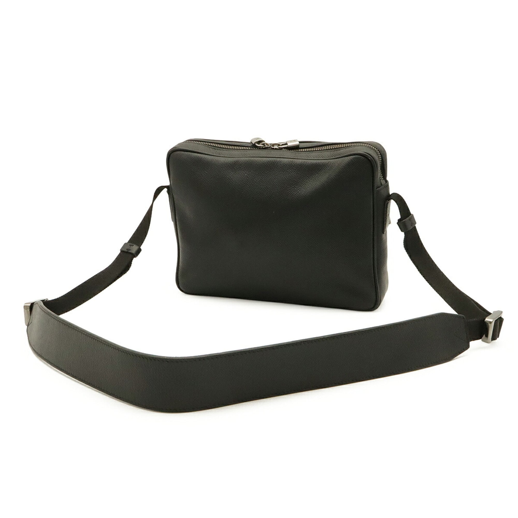 Louis Vuitton Ardoise Black Taiga Leather Shoulder Bag (Pre-Owned)