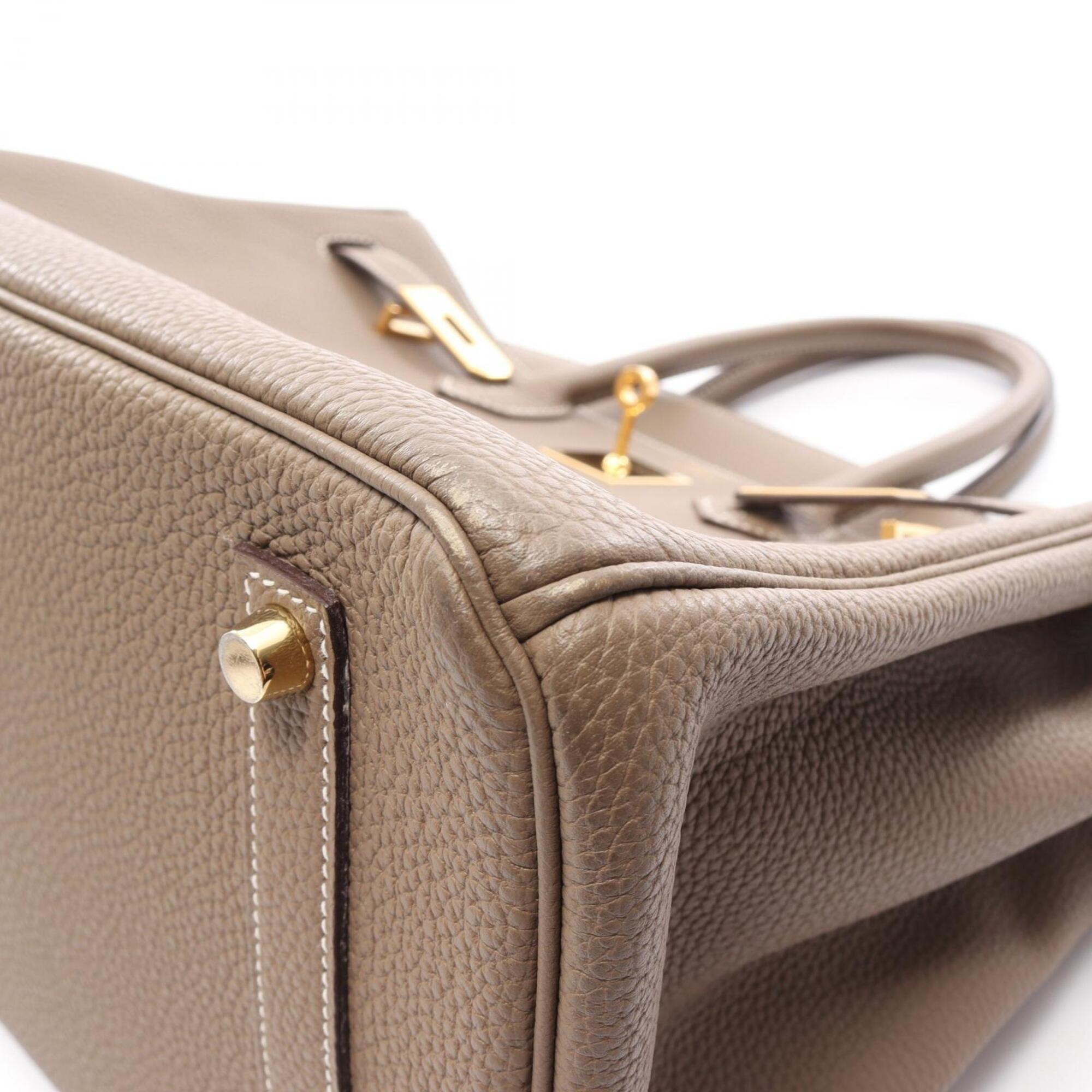 Hermes Gray Togo Leather Handbag (Pre-Owned)