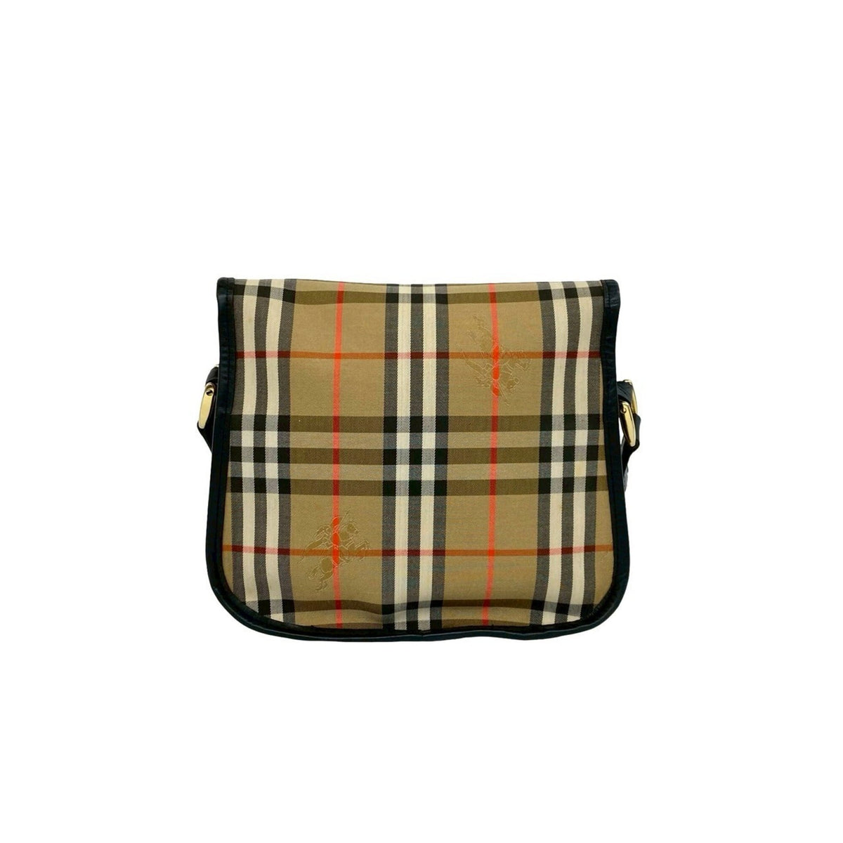 Burberry Brown Canvas Leather Shoulder Bag (Pre-Owned)