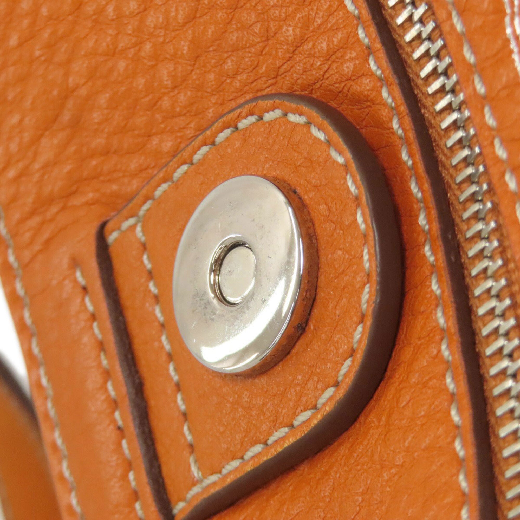 Tod's Orange Leather Tote Bag (Pre-Owned)