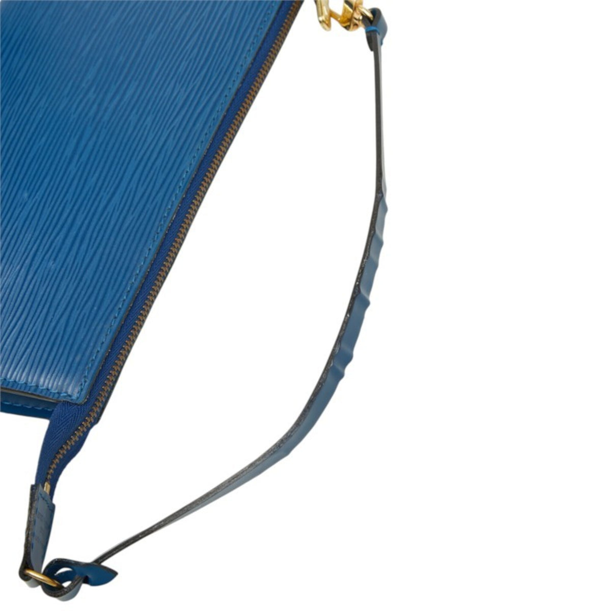 Louis Vuitton Toledo Blue Leather Handbag Pochette Pouch (Pre-Owned)