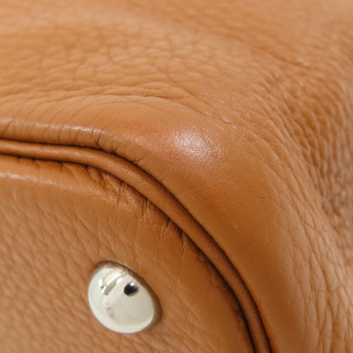 Hermes Gold Leather Handbag (Pre-Owned)