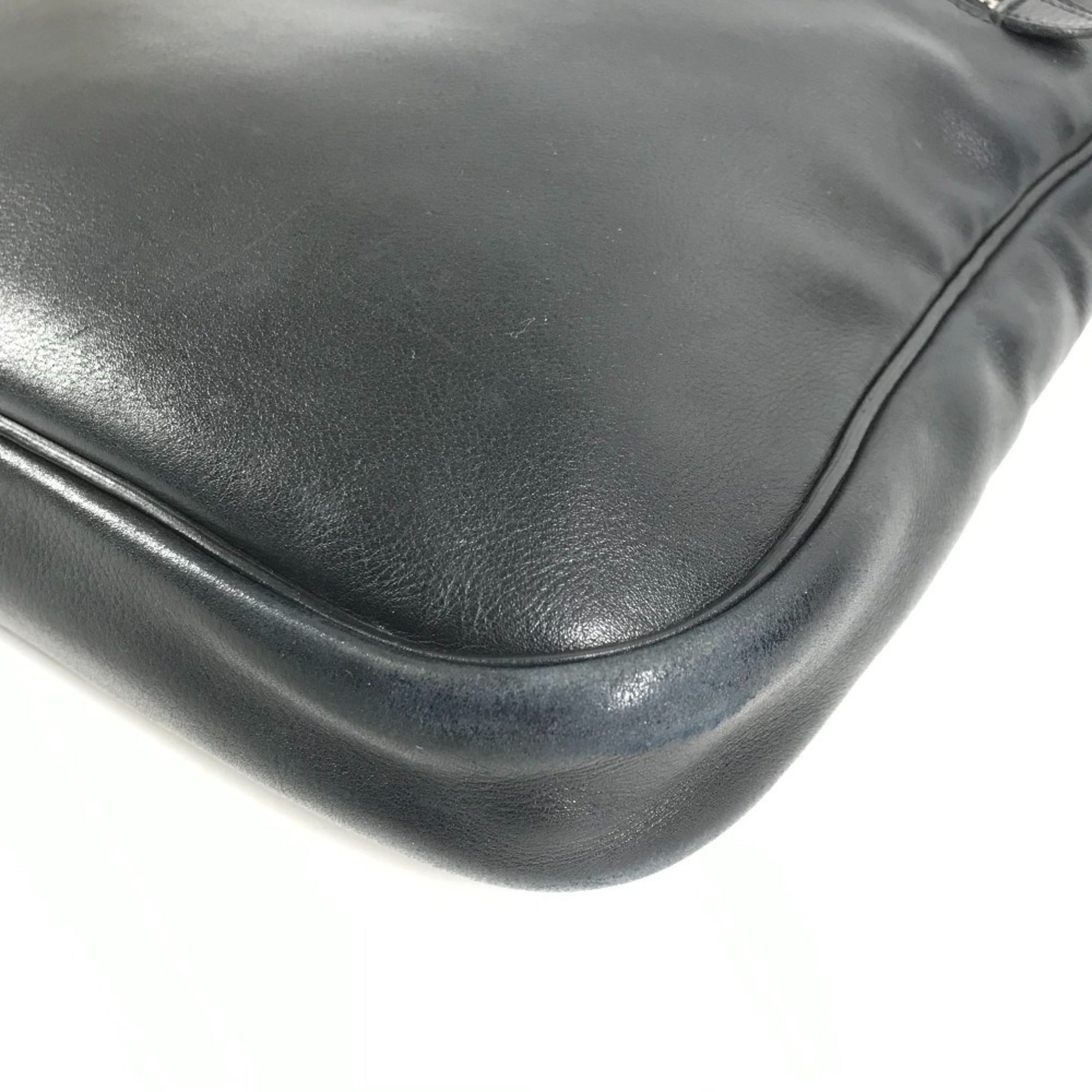 Hermes Black Leather Handbag Shoulder Bag Tote Bag (Pre-Owned)