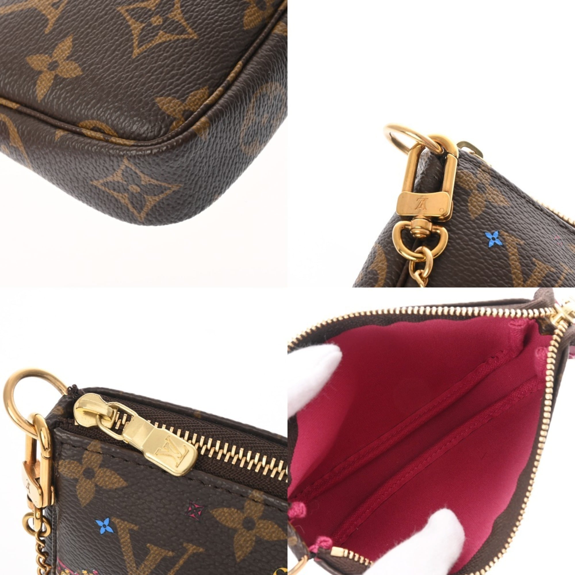 Louis Vuitton Brown Canvas Monogram Pochette Pouch (Pre-Owned)