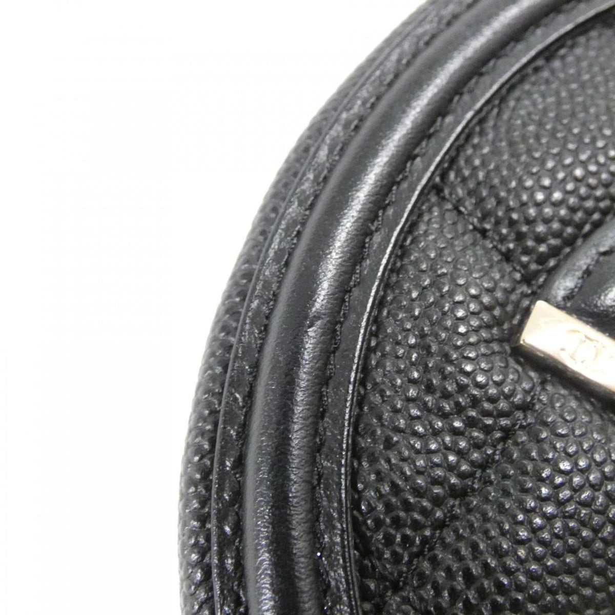 Chanel Black Grained Calfskin Shoulder Bag (Pre-Owned)
