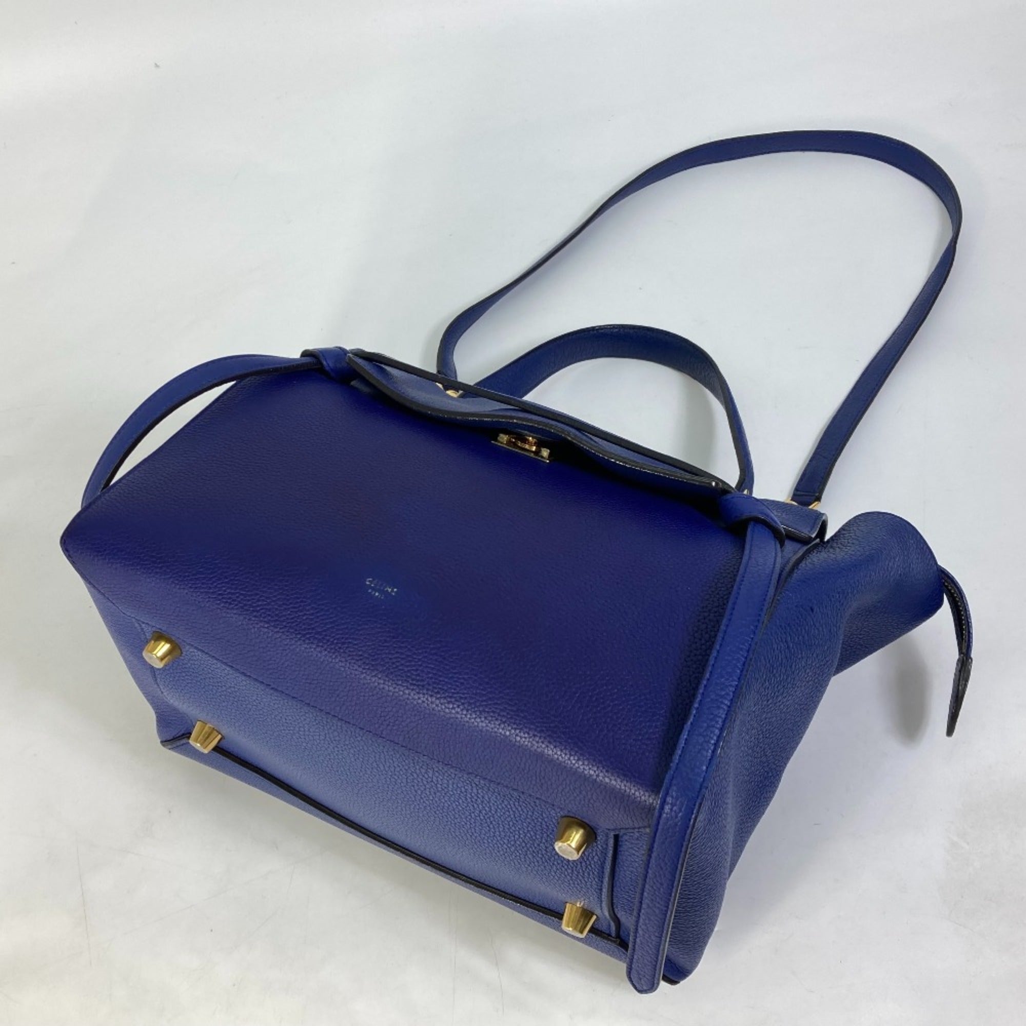 Celine Blue Leather Shoulder Bag (Pre-Owned)