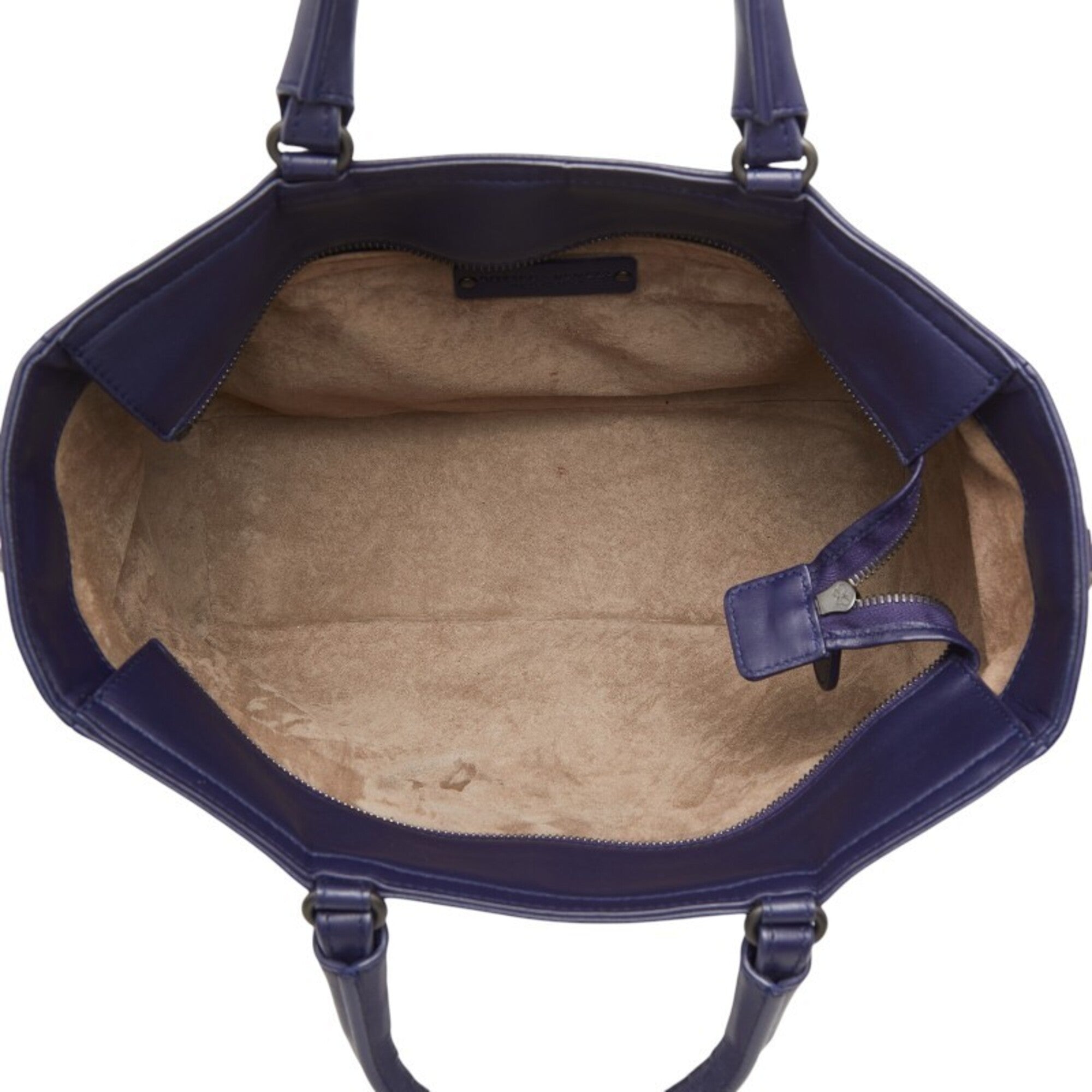 Bottega Veneta Navy Leather Handbag Shoulder Bag (Pre-Owned)