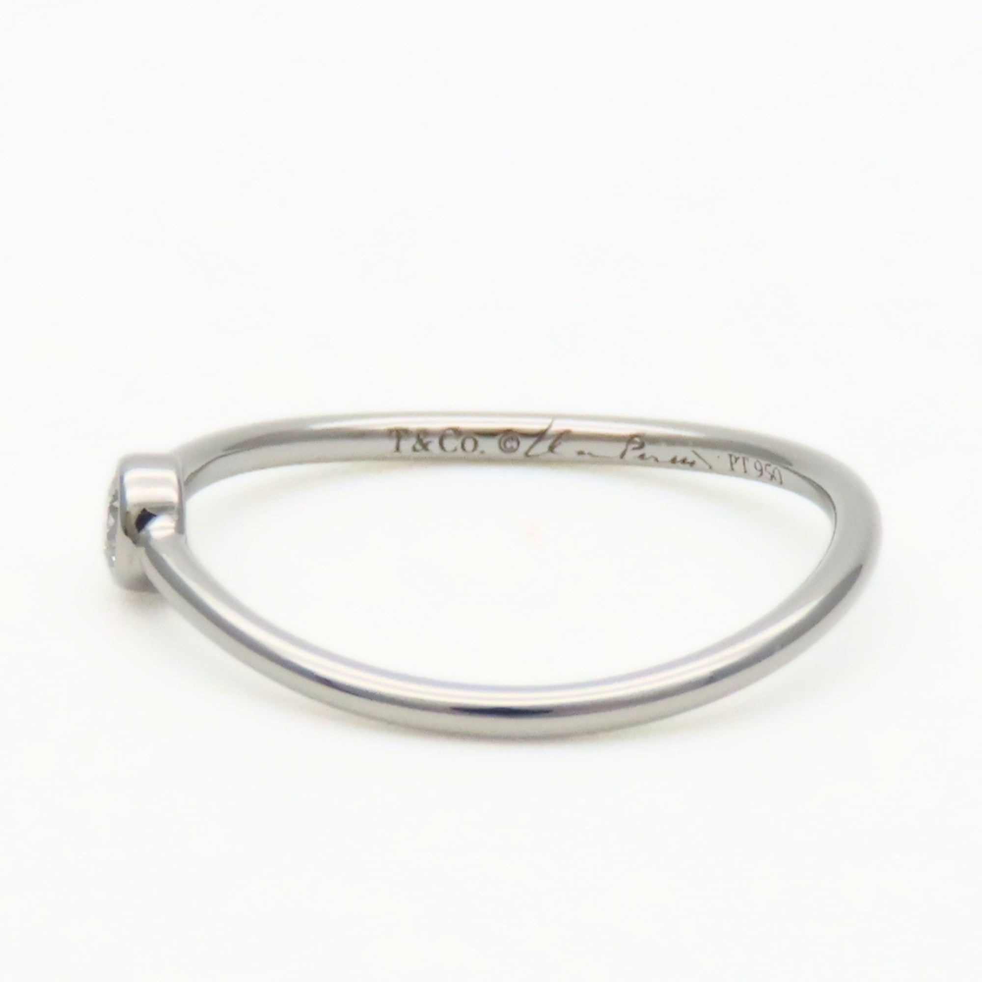 Tiffany Platinum Platinum 950 Band Ring (Pre-Owned)