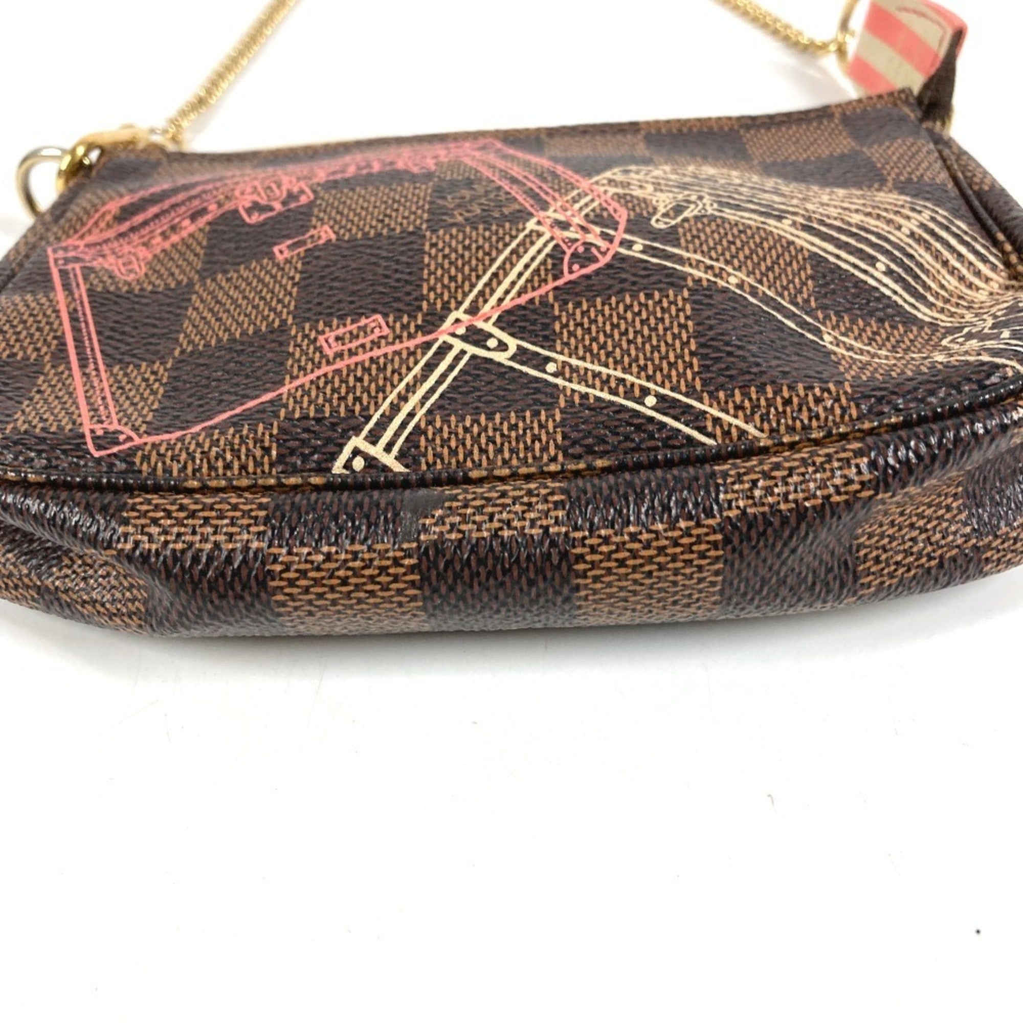 Louis Vuitton Damier Brown Ebene Damier Canvas Handbag Pouch (Pre-Owned)