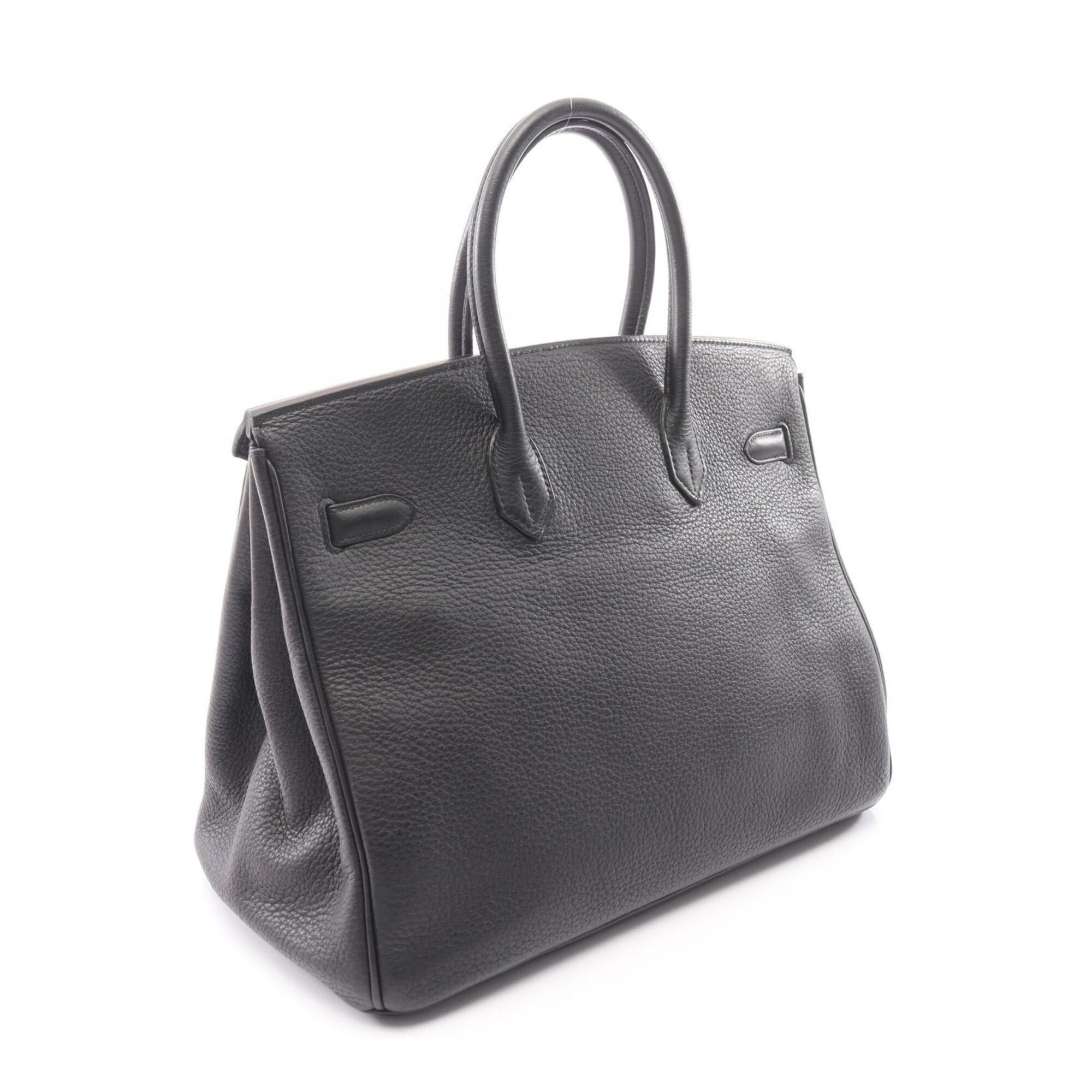 Hermes Black Togo Leather Leather Handbag (Pre-Owned)