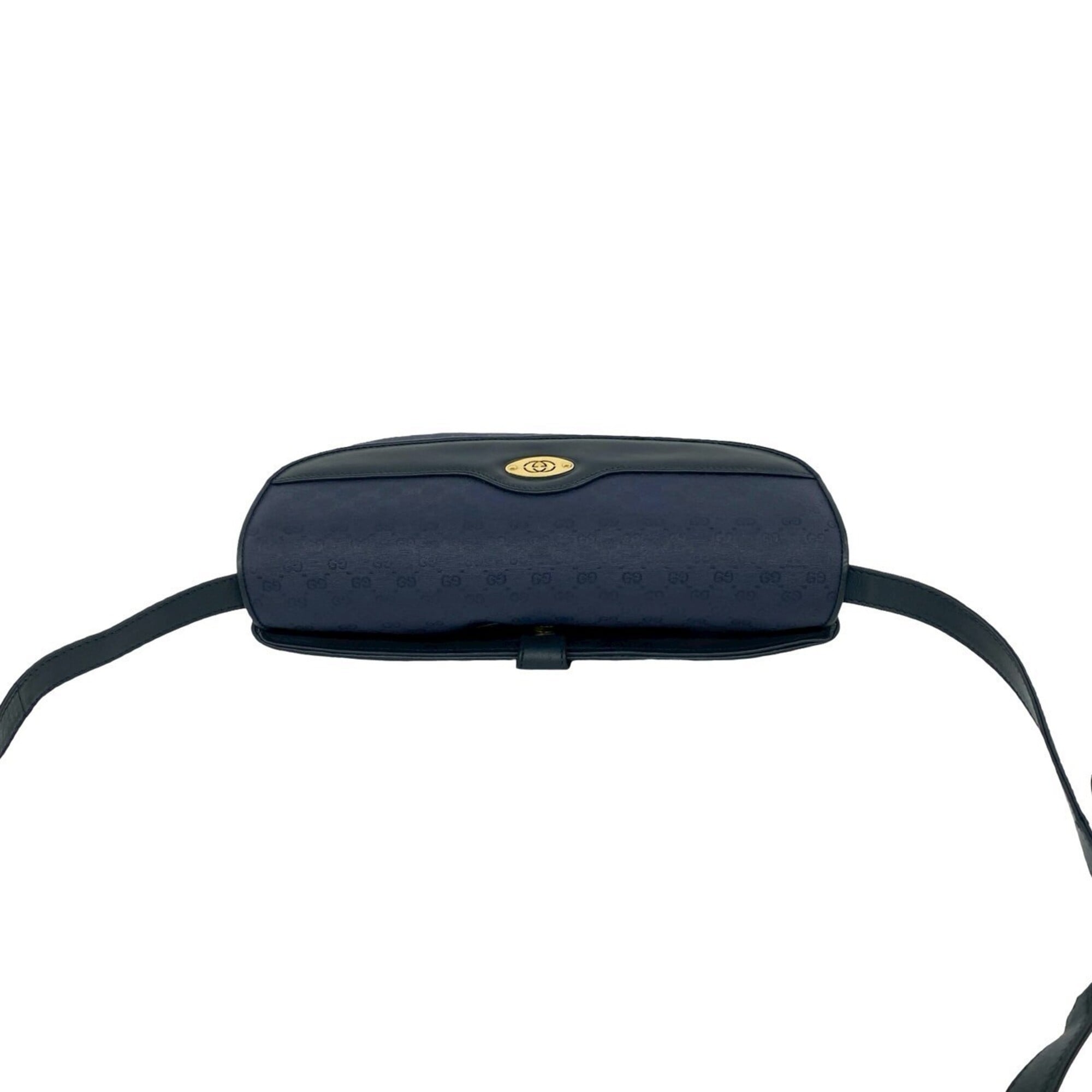 Gucci Navy Leather Pvc Pochette Shoulder Bag (Pre-Owned)