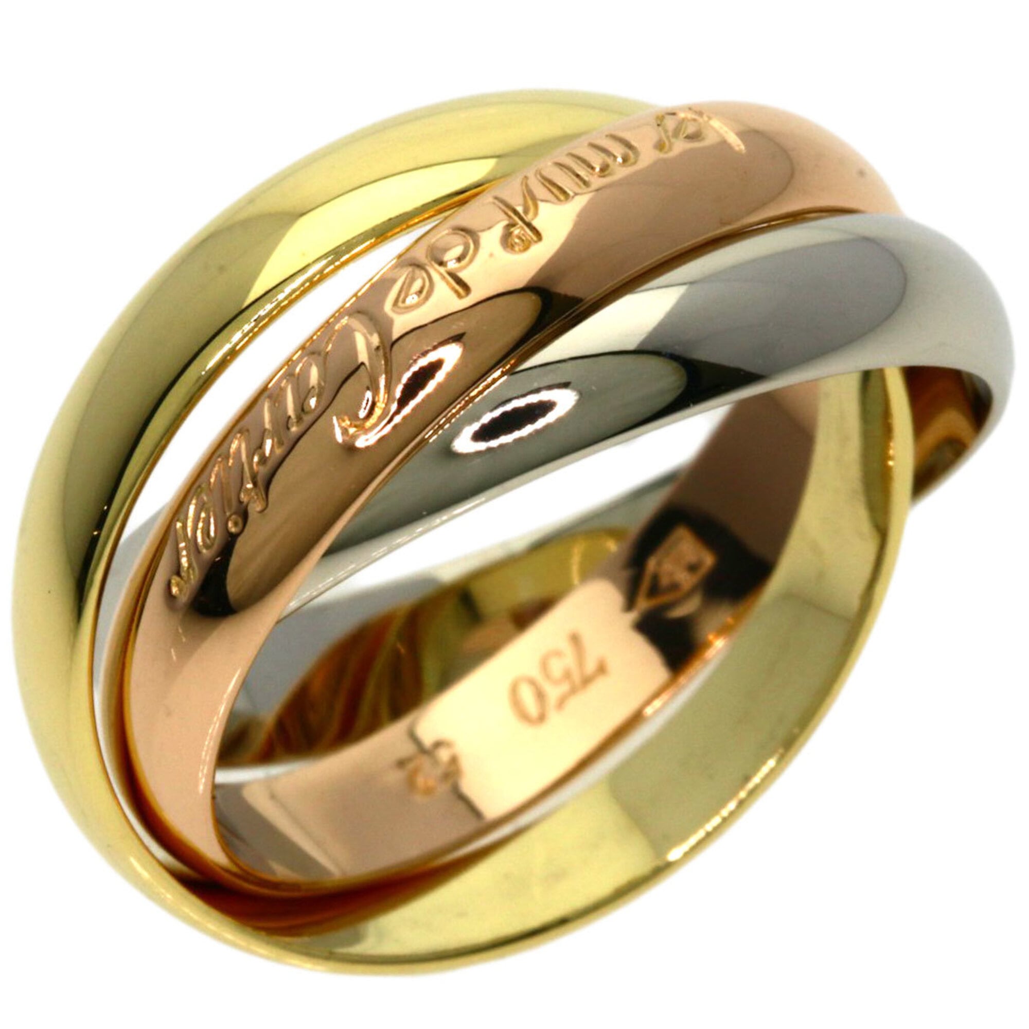 Cartier Yellow Gold (18K) White Gold (18K) Band Ring (Pre-Owned)