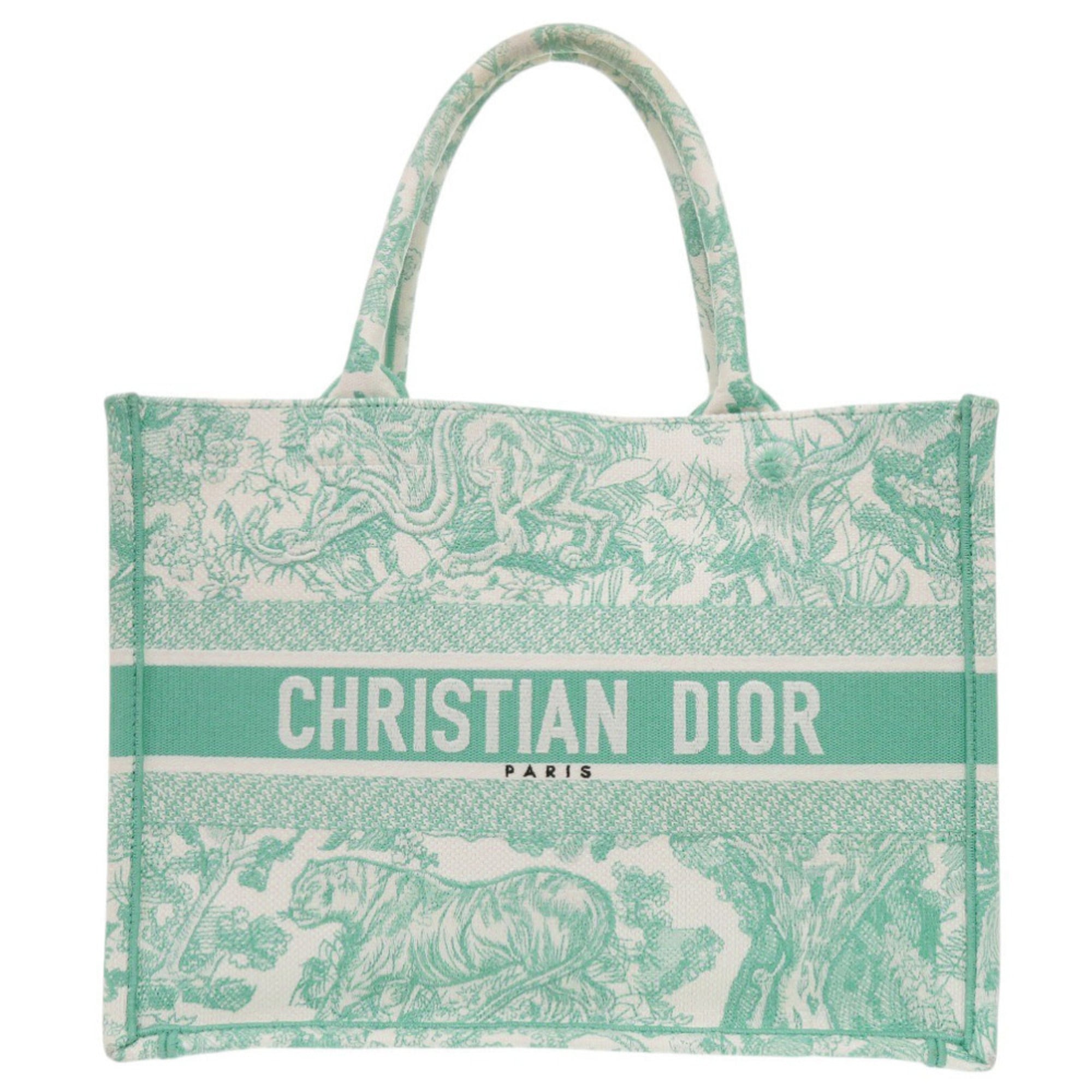 Christian Dior Green Canvas Tote Bag (Pre-Owned)
