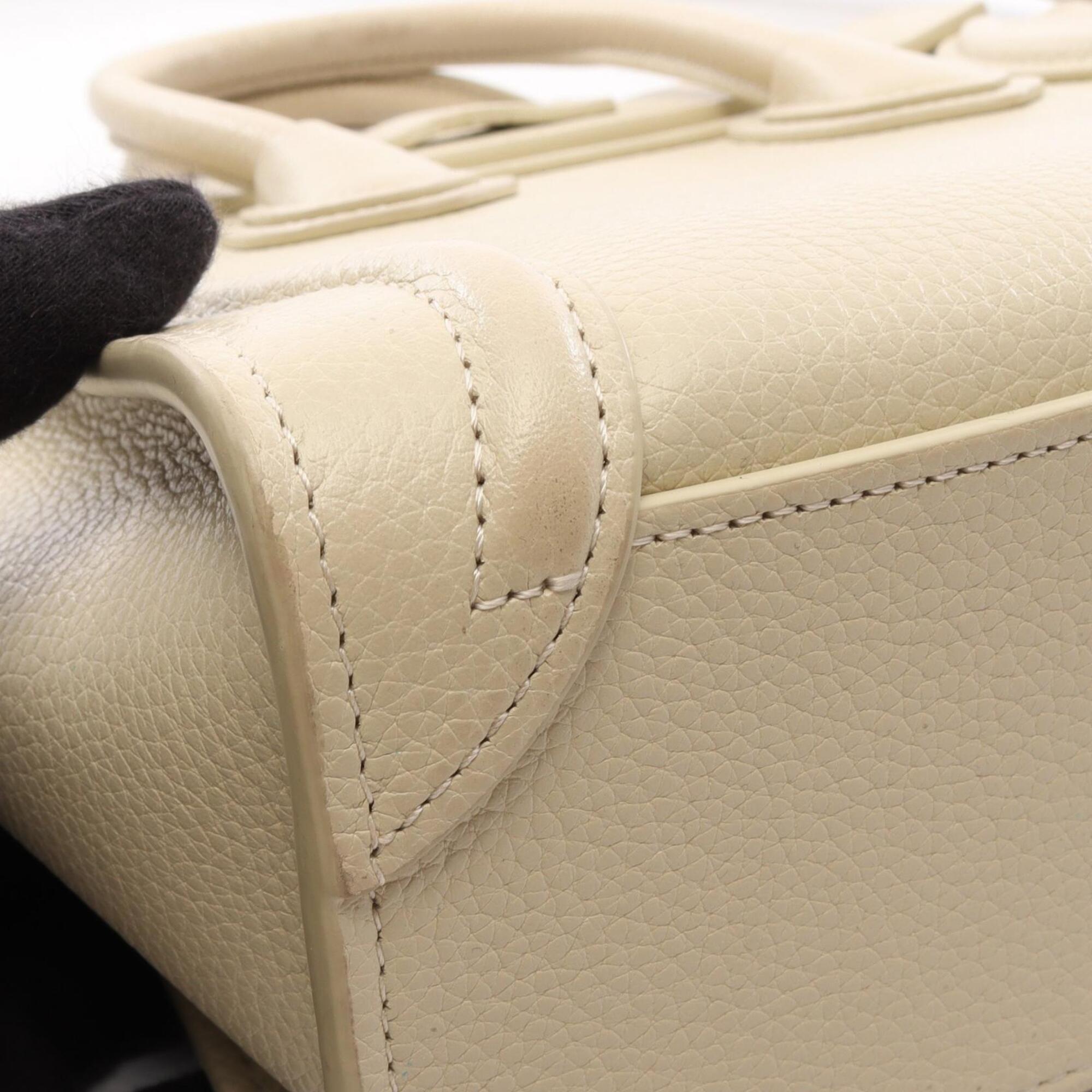 Celine Ivory Leather Handbag (Pre-Owned)