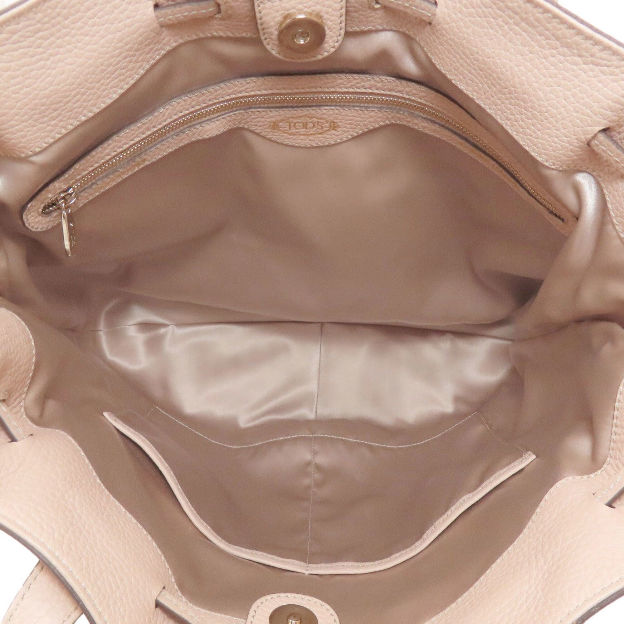 Tod's Pink Leather Tote Bag (Pre-Owned)