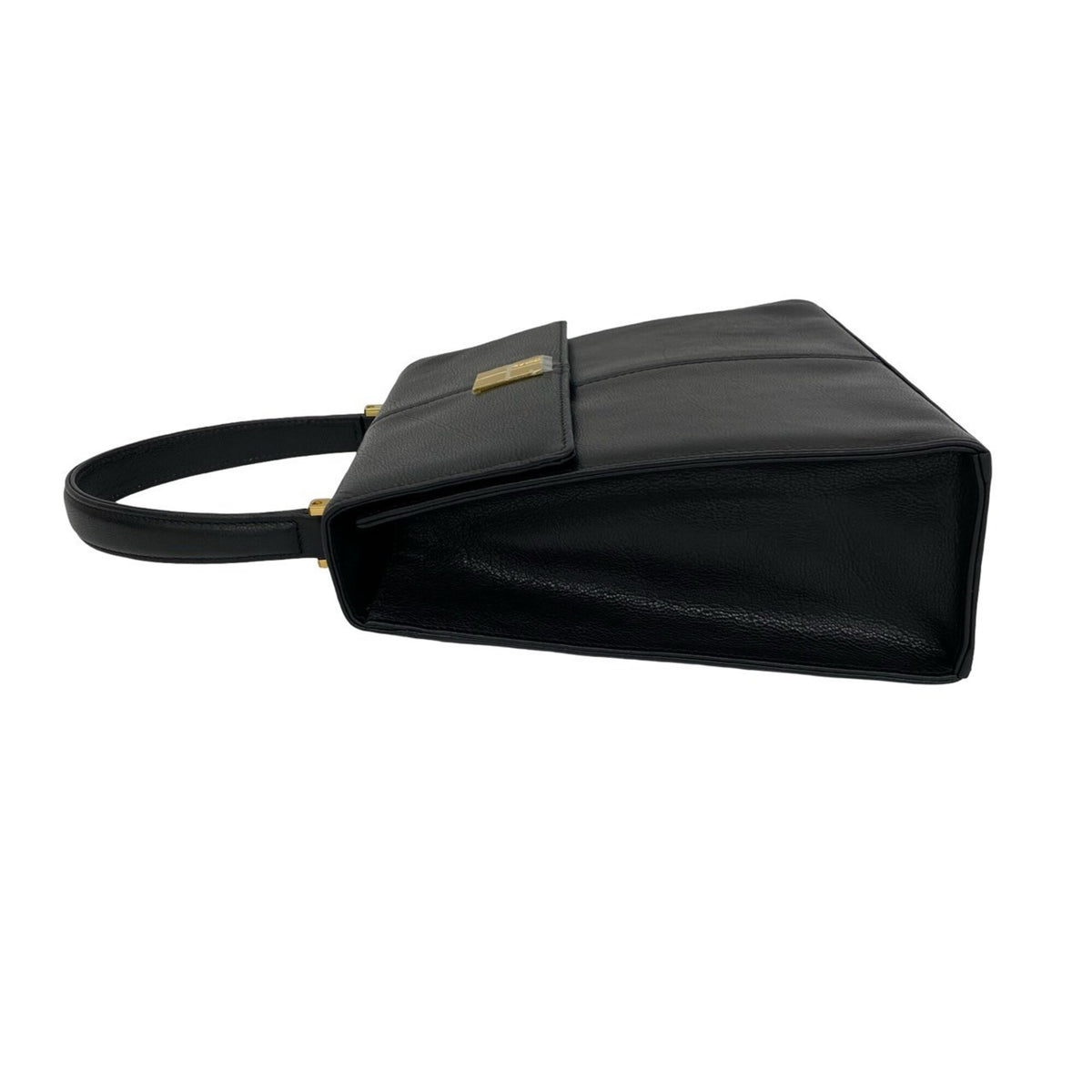 Yves Saint Laurent Black Leather Handbag Tote Bag (Pre-Owned)