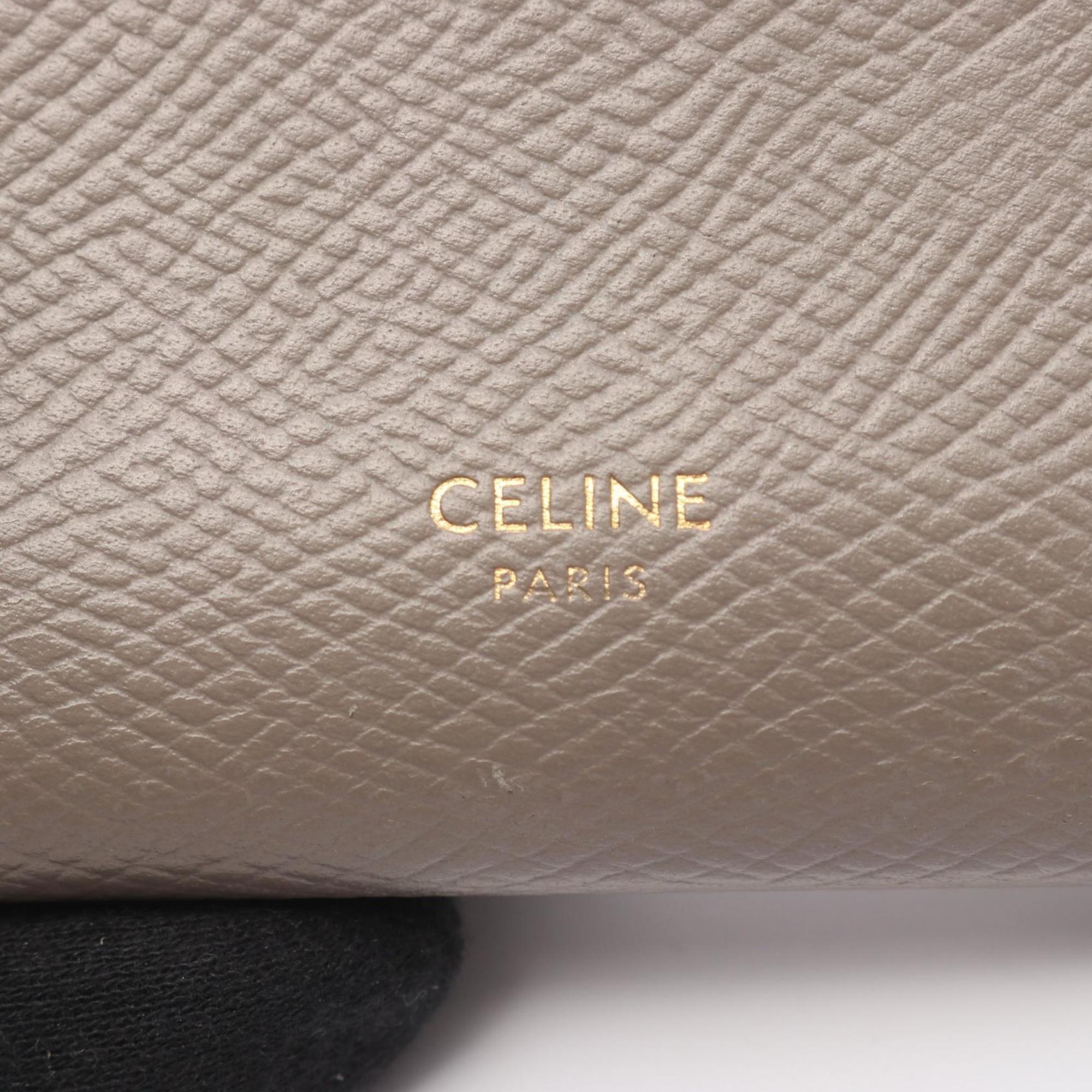 Celine Blue Gray Leather Wallet (Bi-Fold) (Pre-Owned)