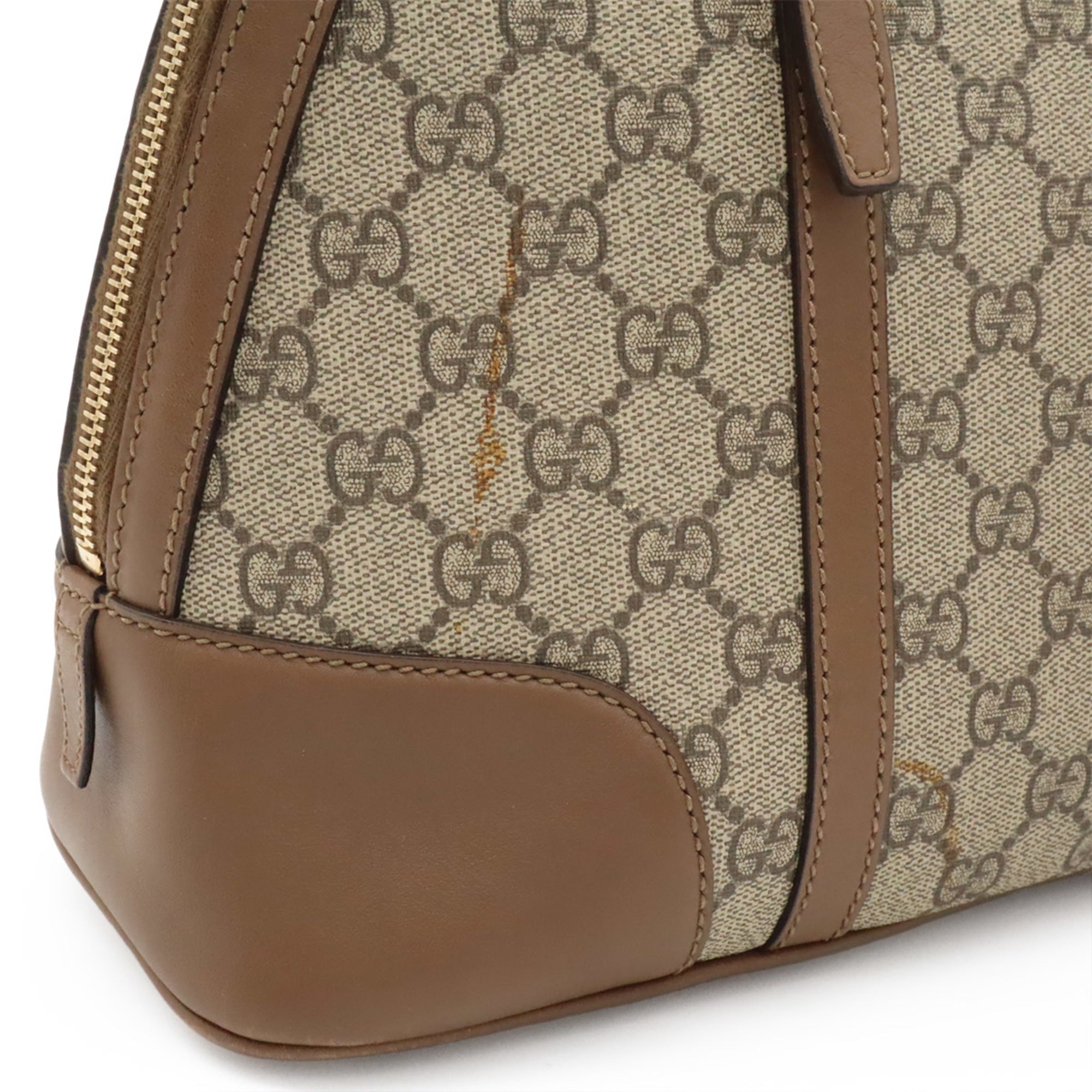 Gucci Beige Brown Gg Supreme Canvas Handbag Shoulder Bag (Pre-Owned)