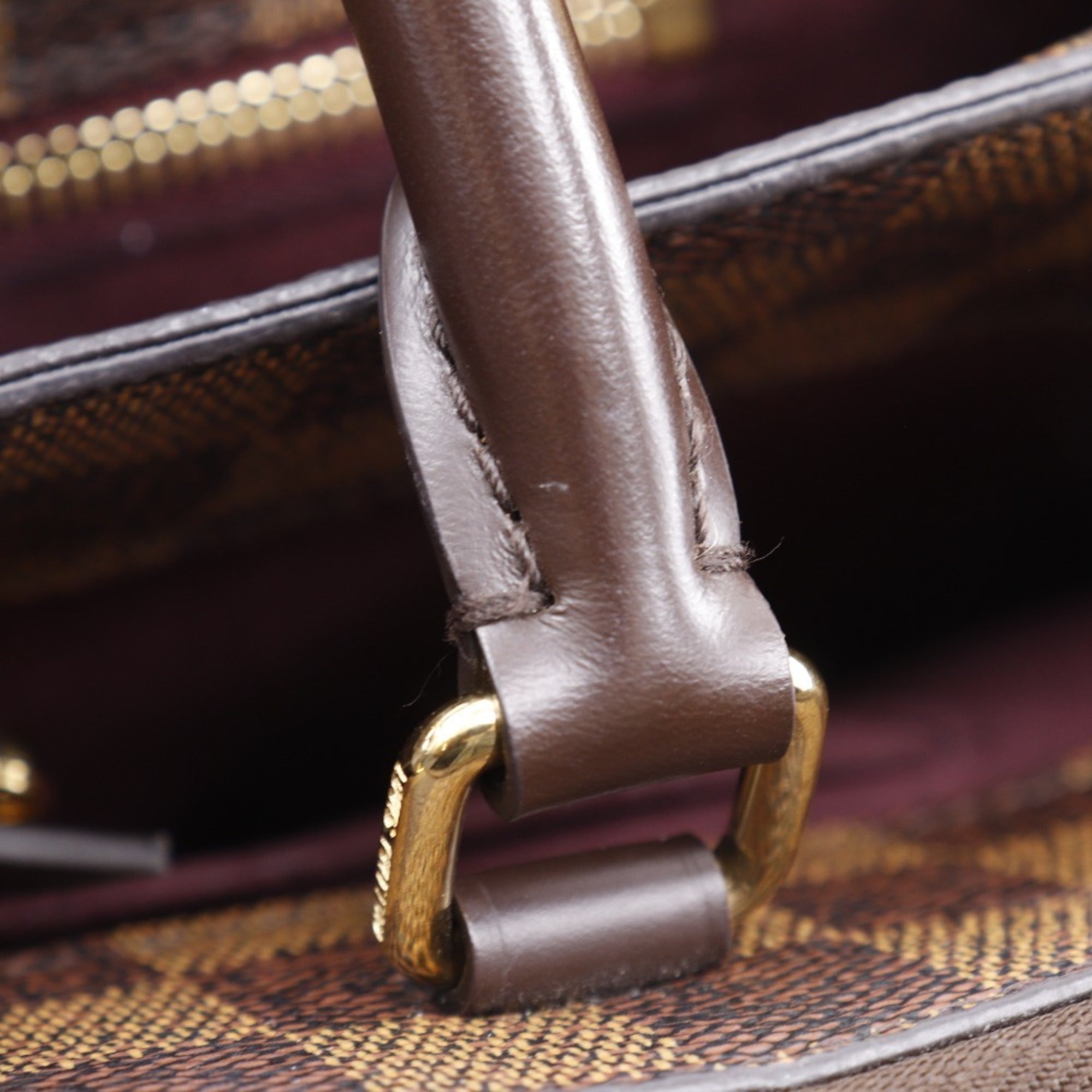 Louis Vuitton Brown Damier Canvas Handbag (Pre-Owned)