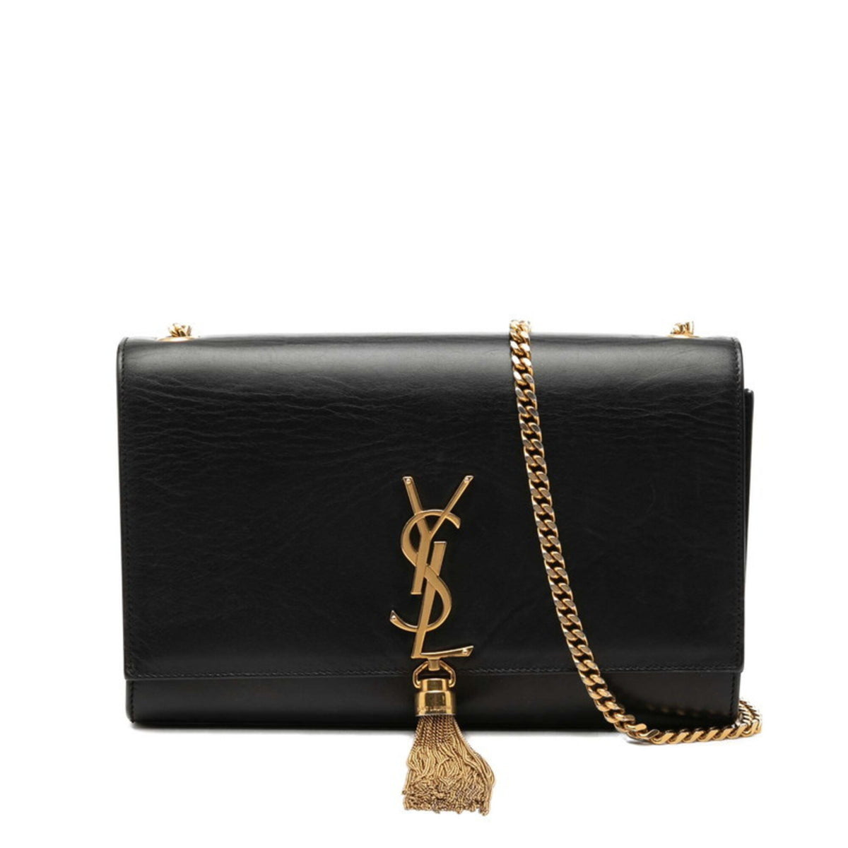 Saint Laurent Black Leather Shoulder Bag (Pre-Owned)