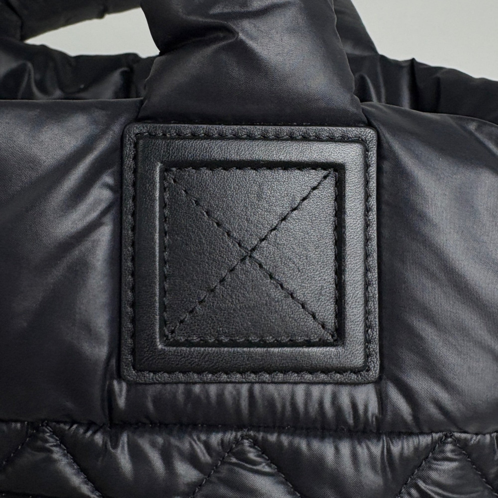 Chanel Coco Cocoon Black Nylon Leather Handbag Tote Bag (Pre-Owned)