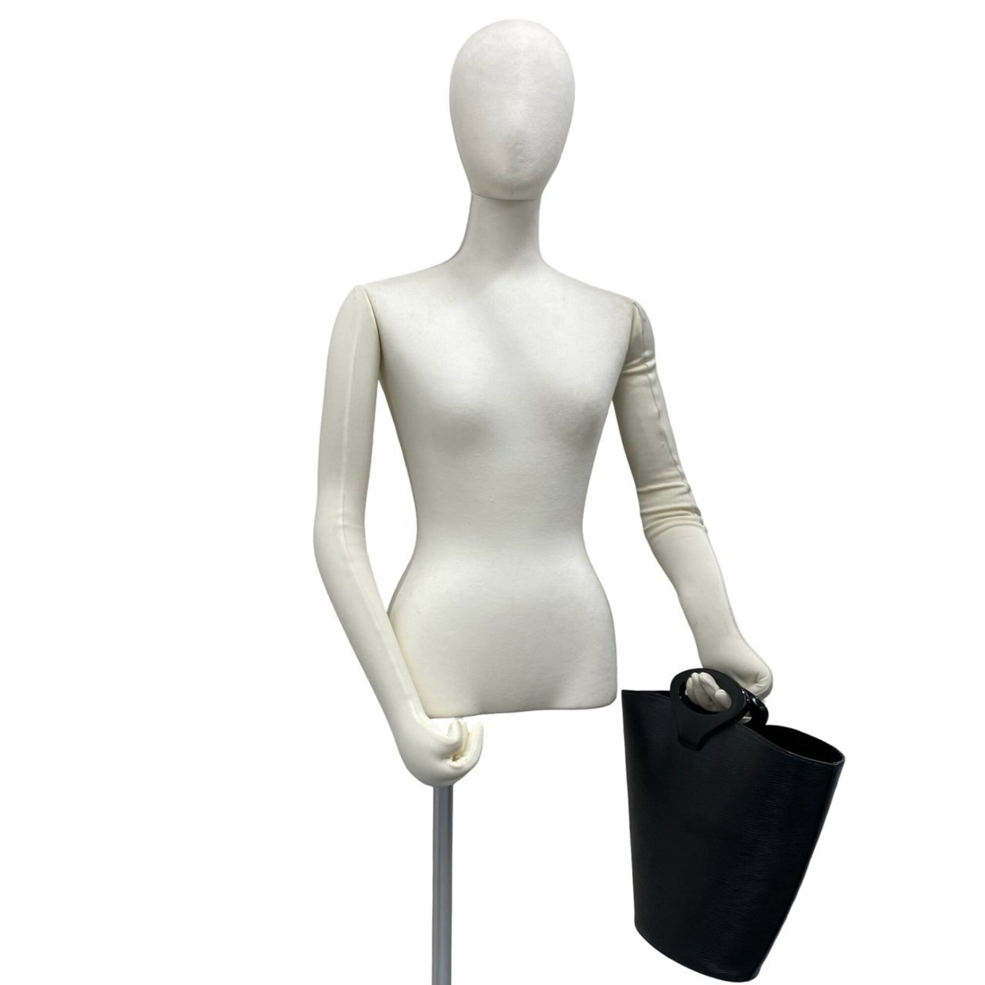 Louis Vuitton Black Leather Handbag Tote Bag (Pre-Owned)
