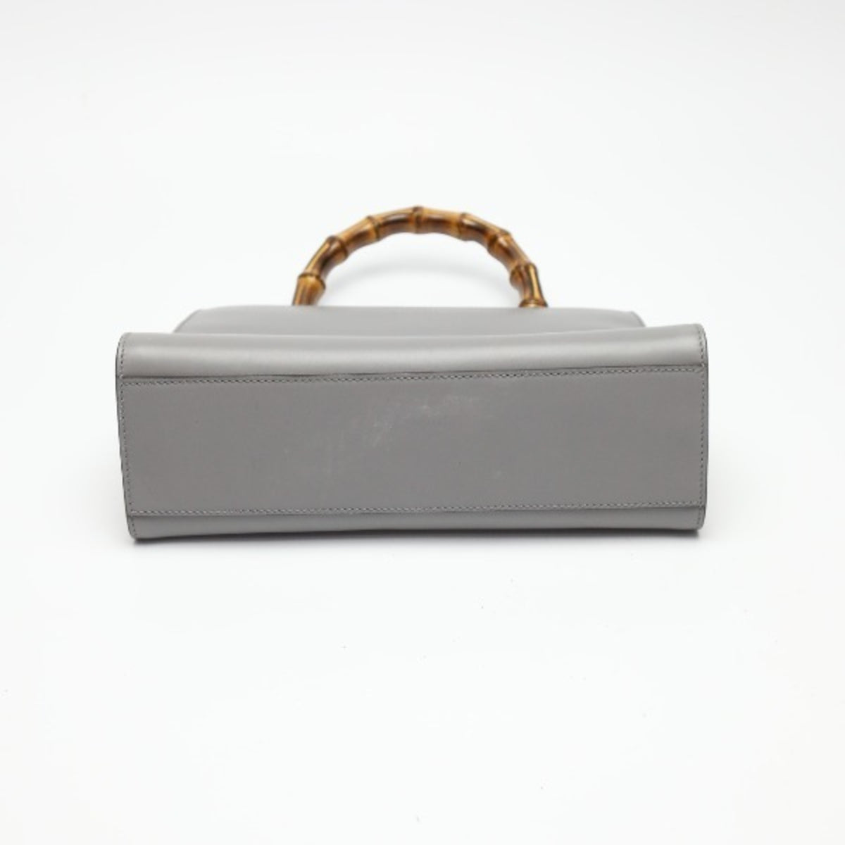 Gucci Gray Bamboo Handbag (Pre-Owned)