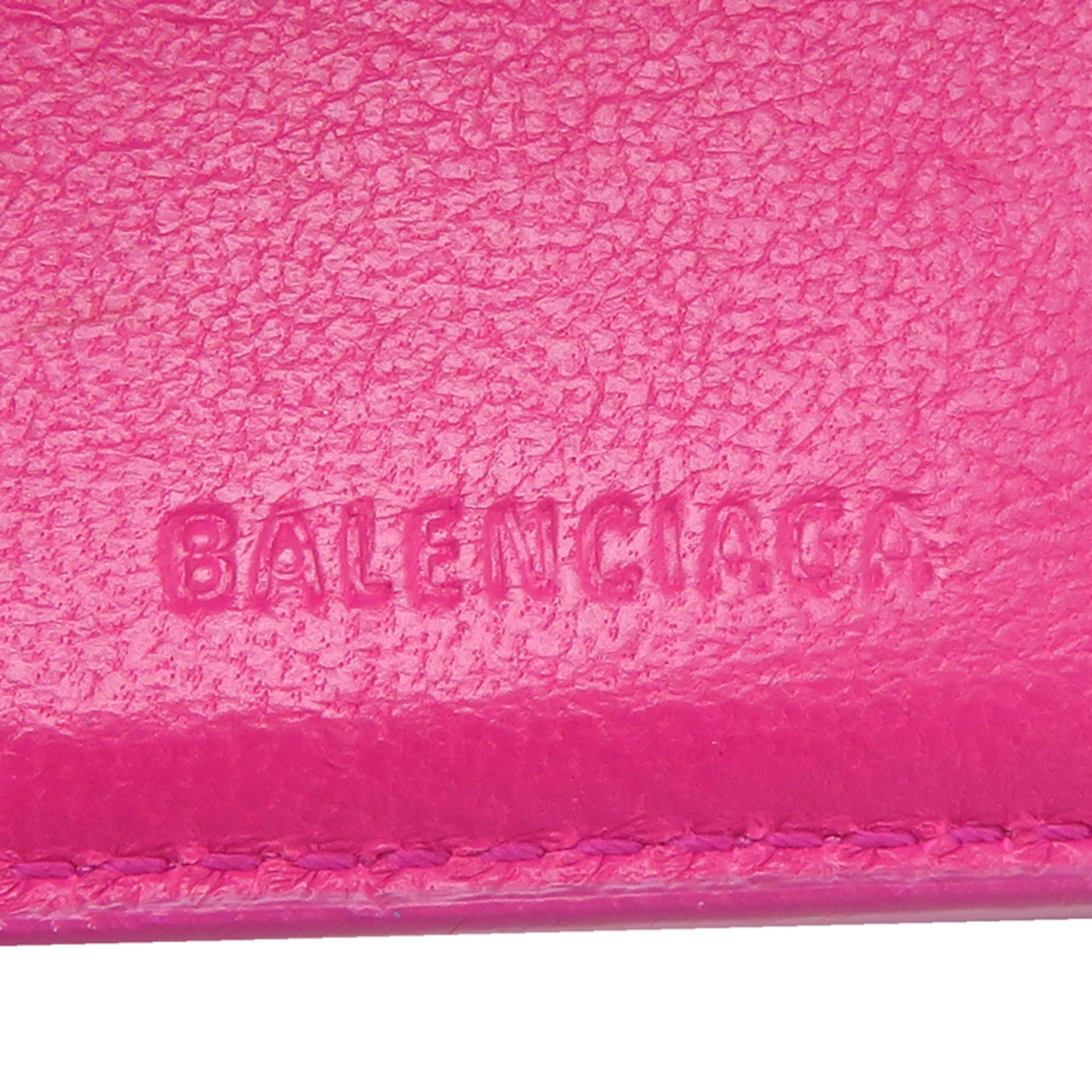 Balenciaga Pink Leather Wallet (Tri-Fold) (Pre-Owned)