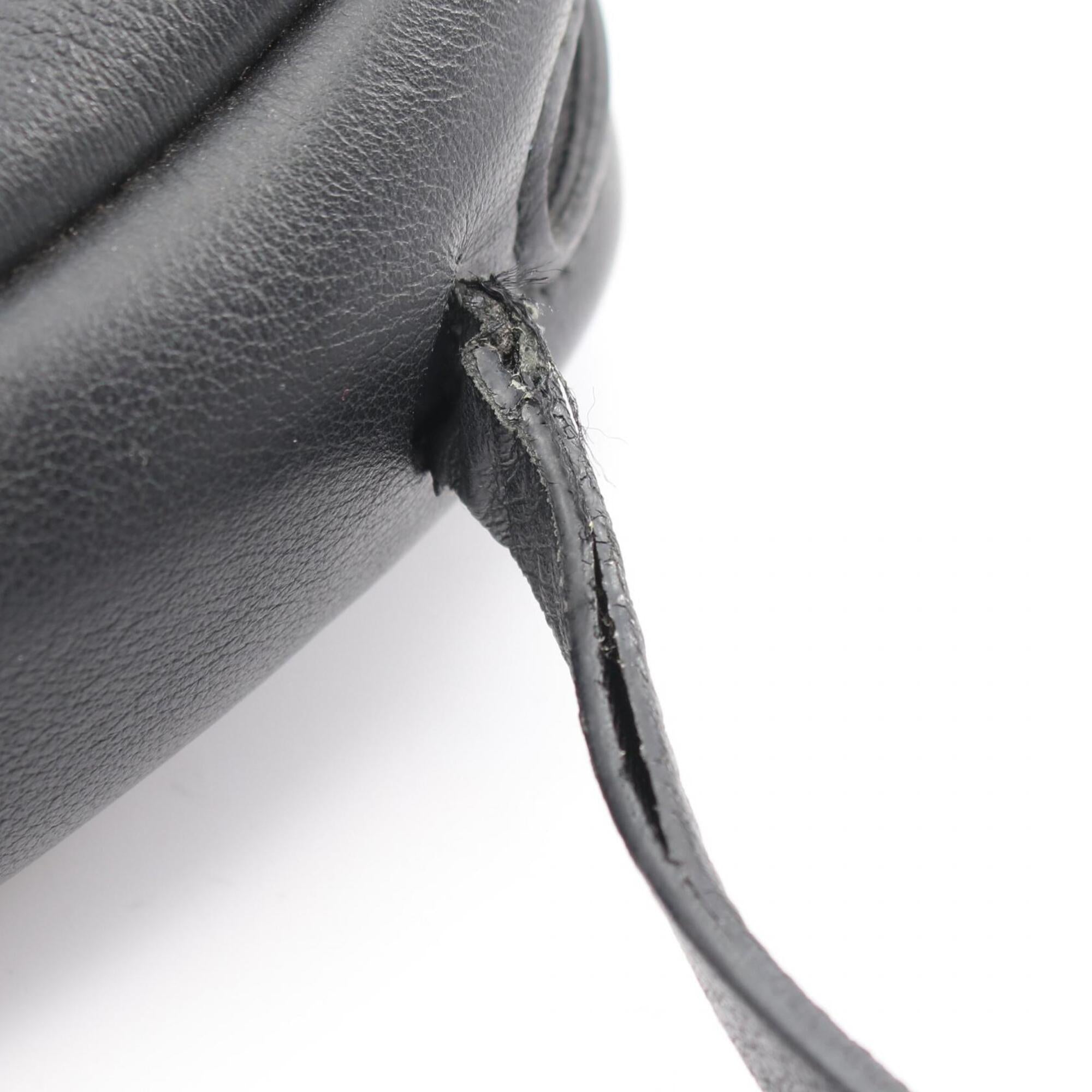 Balenciaga Black Leather Handbag Shoulder Bag (Pre-Owned)