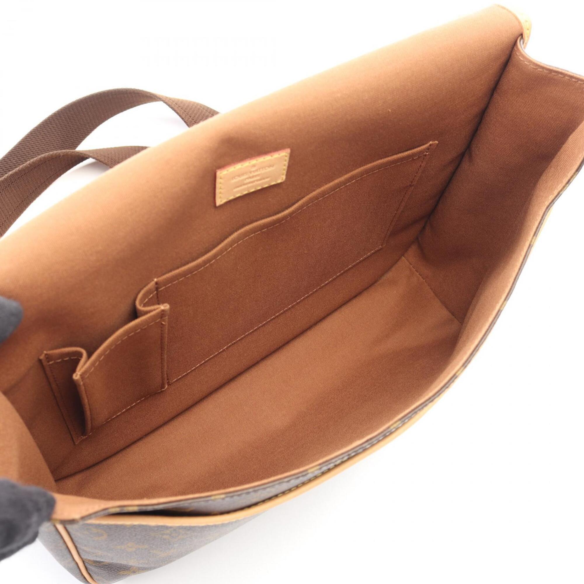 Louis Vuitton Brown Monogram Coated Canvas Leather Shoulder Bag (Pre-Owned)