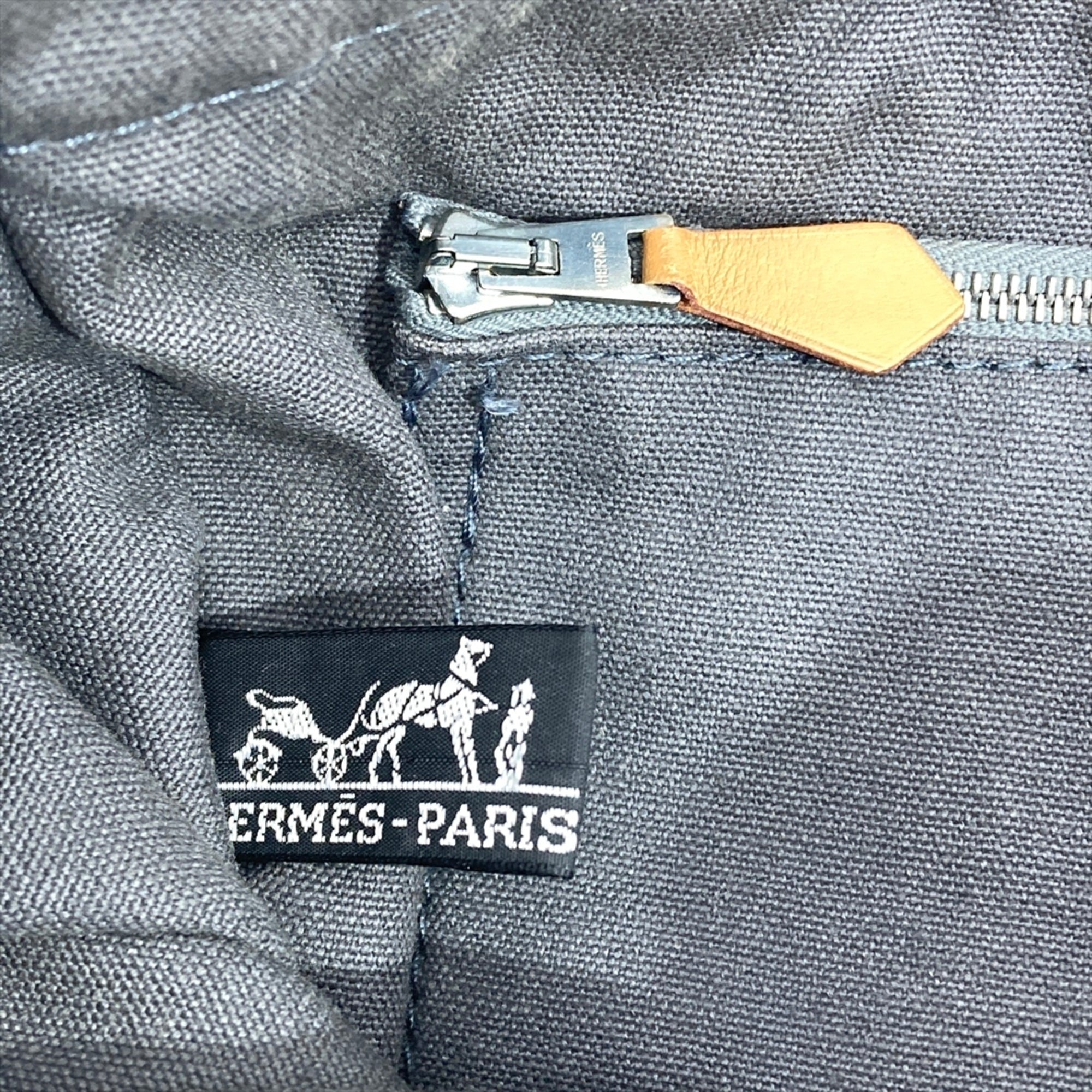 Hermes Gray Cotton Tote Bag (Pre-Owned)