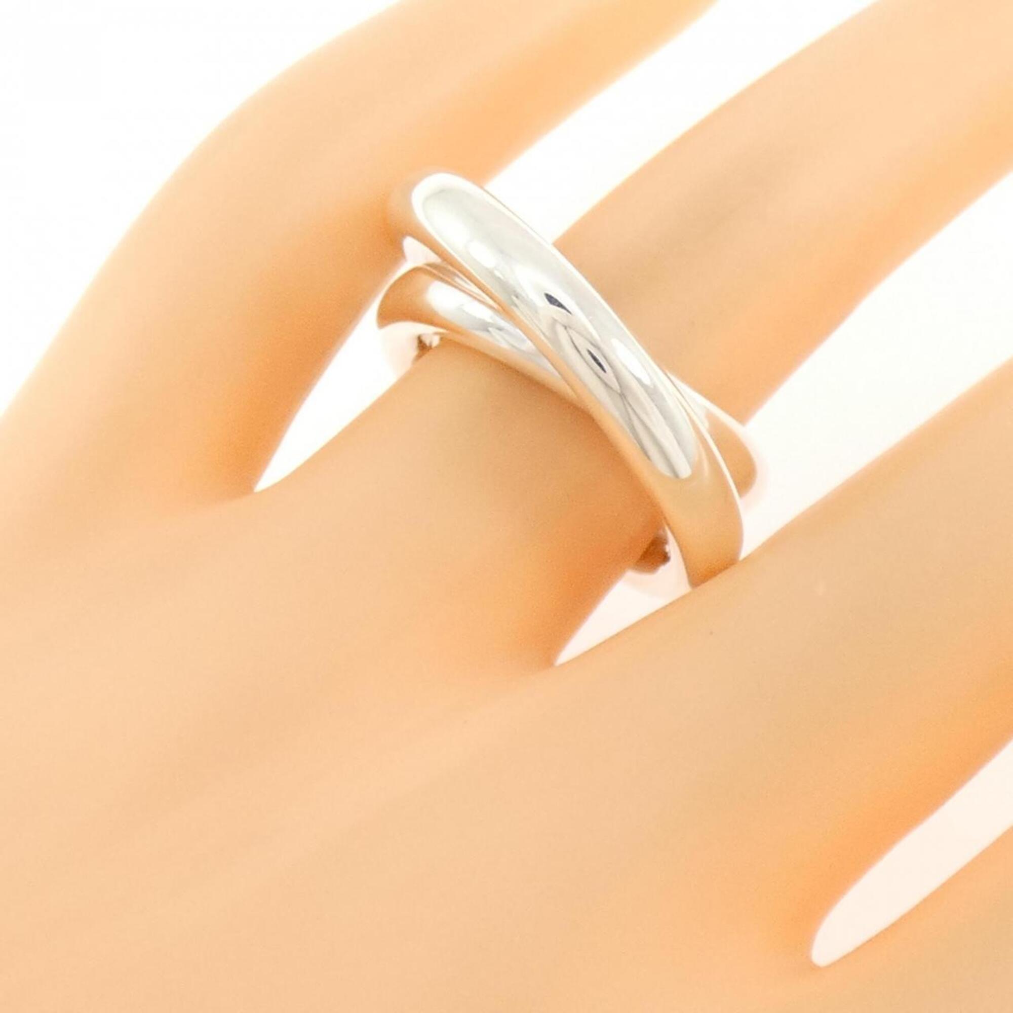 Hermes Silver 925 Band Ring (Pre-Owned)