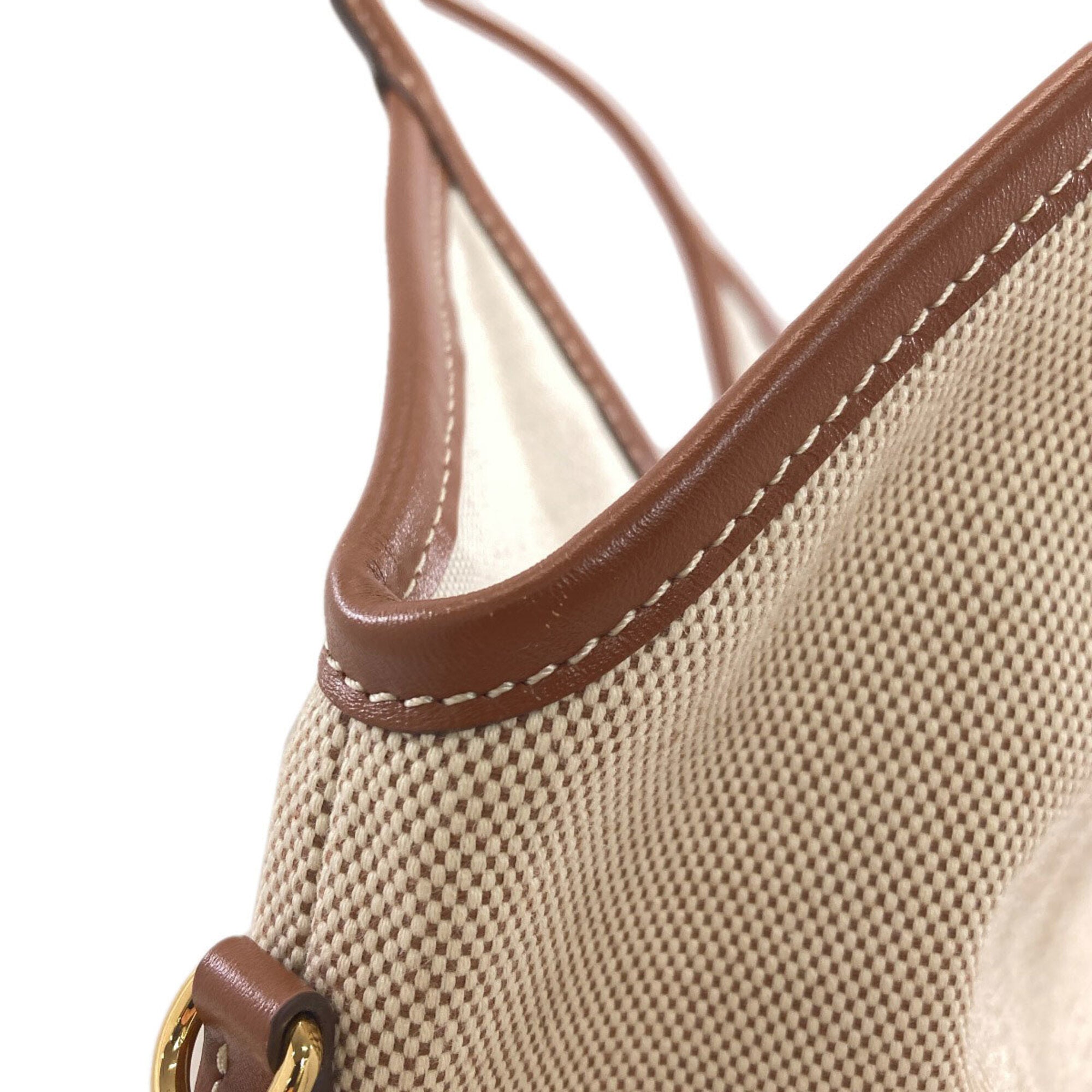 Miu Miu Brown Canvas Tote Bag (Pre-Owned)