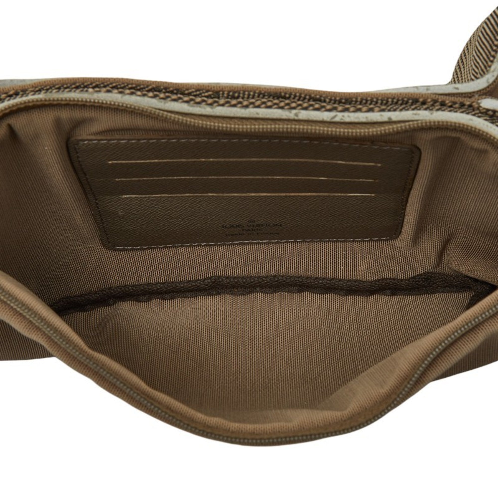 Louis Vuitton Beige Brown Canvas Leather Sling Bag (Pre-Owned)