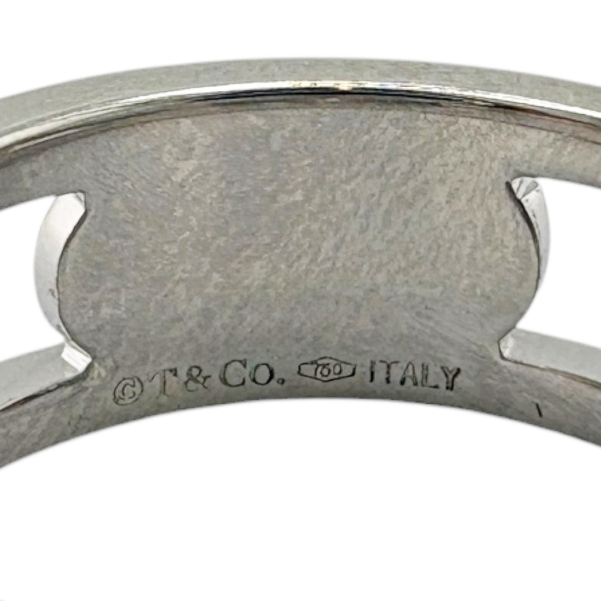 Tiffany Silver White Gold (18K) Band Ring (Pre-Owned)