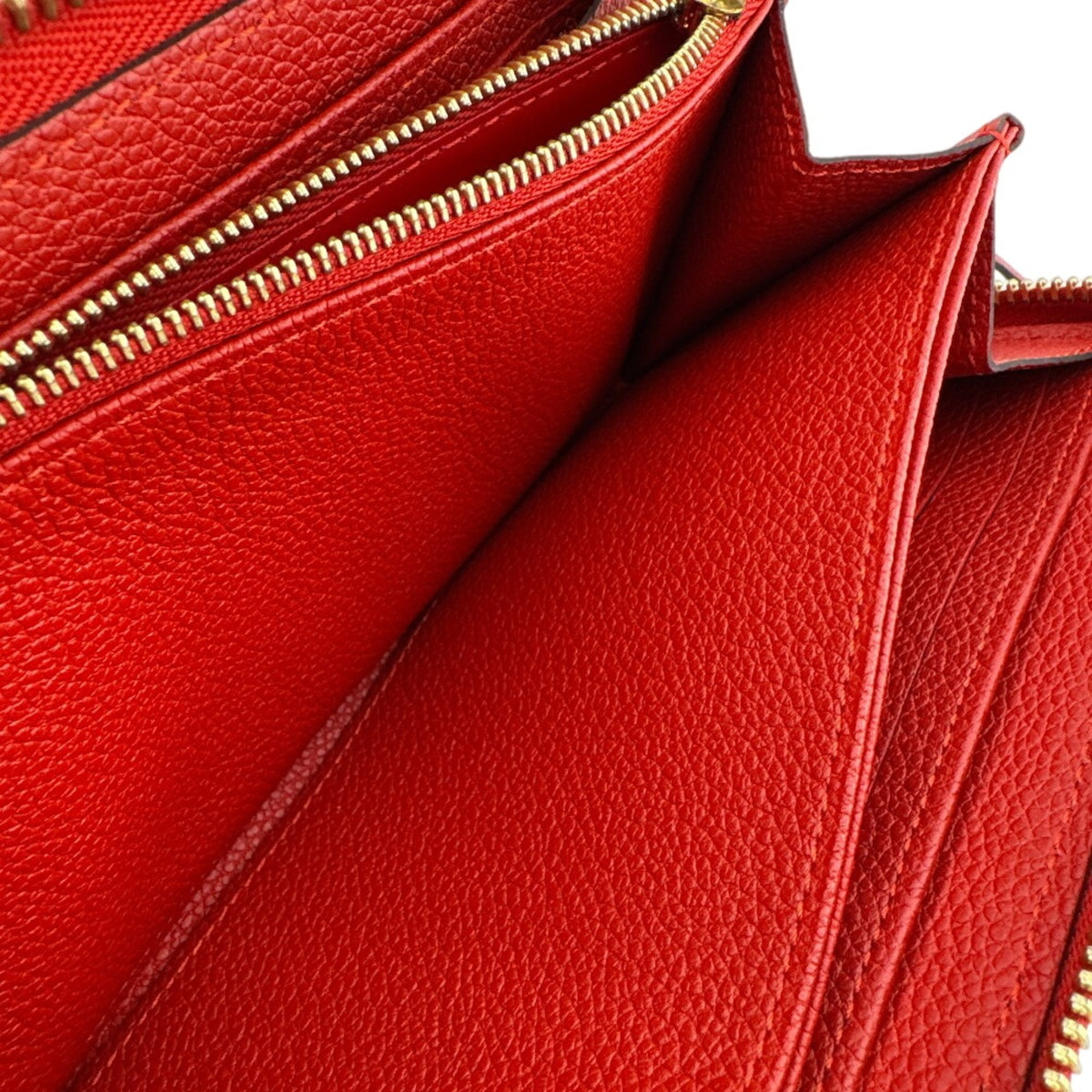 Louis Vuitton Empreinte Red Color Monogram Empreinte Leather Long Wallet (Bi-Fold) (Pre-Owned)